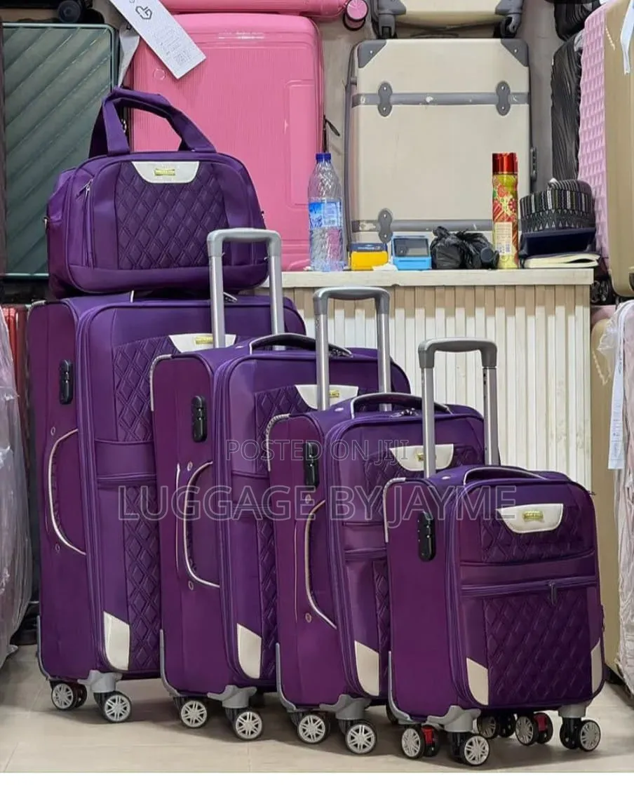 Lightweight Durable 5-Pieces Fabric Luggage