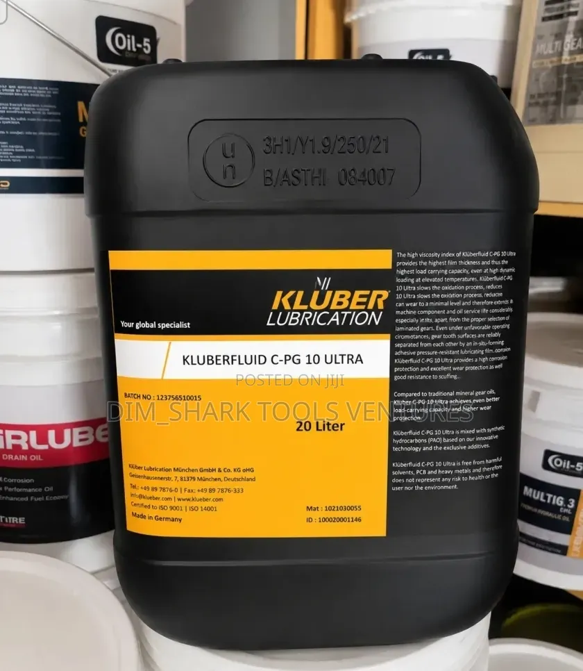 20-Liter Container of Kluber Lubrication Kluberfluid C-Pg 10 Ultra