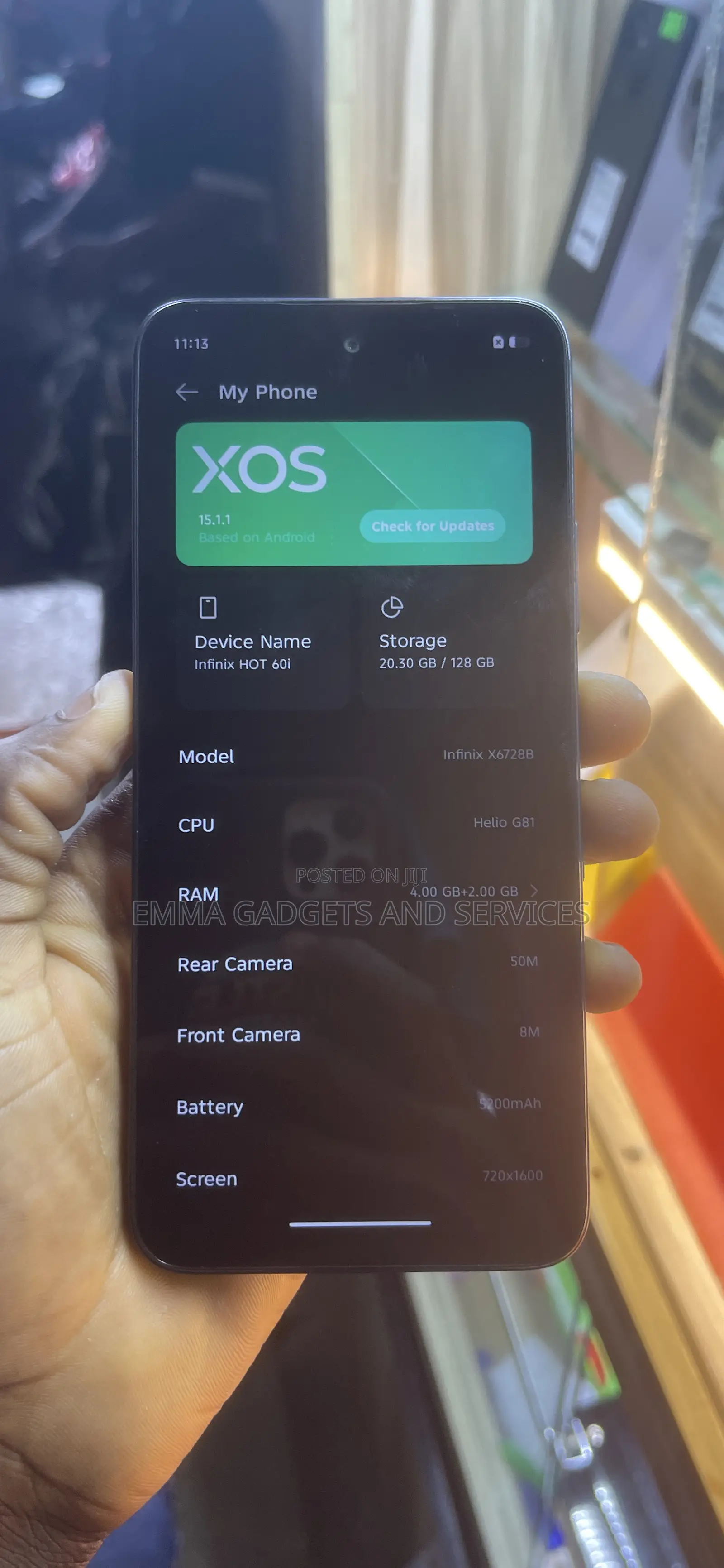 New Infinix Hot 60i 128 GB Black