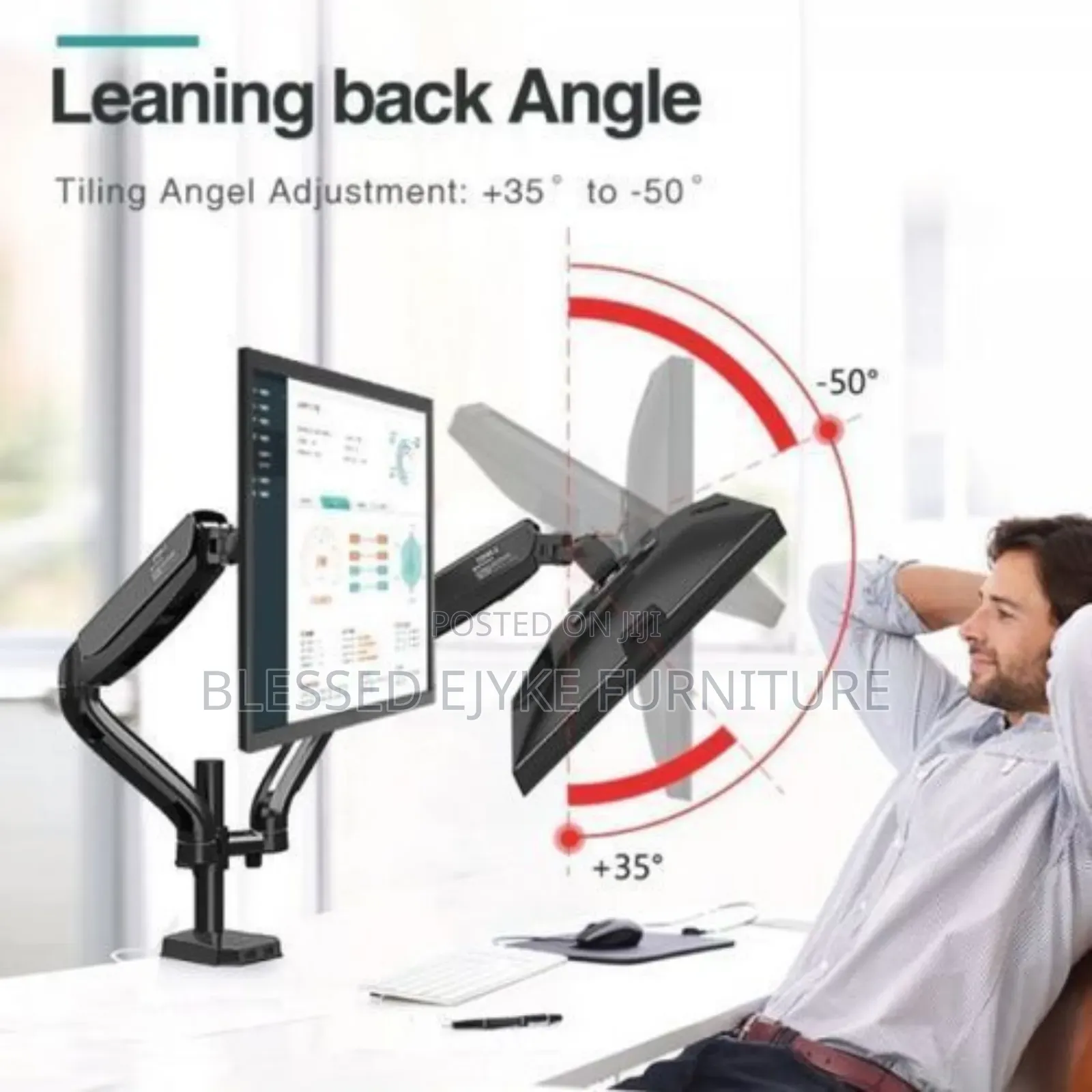 Kaloc (Ds90-2) 17-32 Inch Dual LCD Monitor Desk Mount Stand