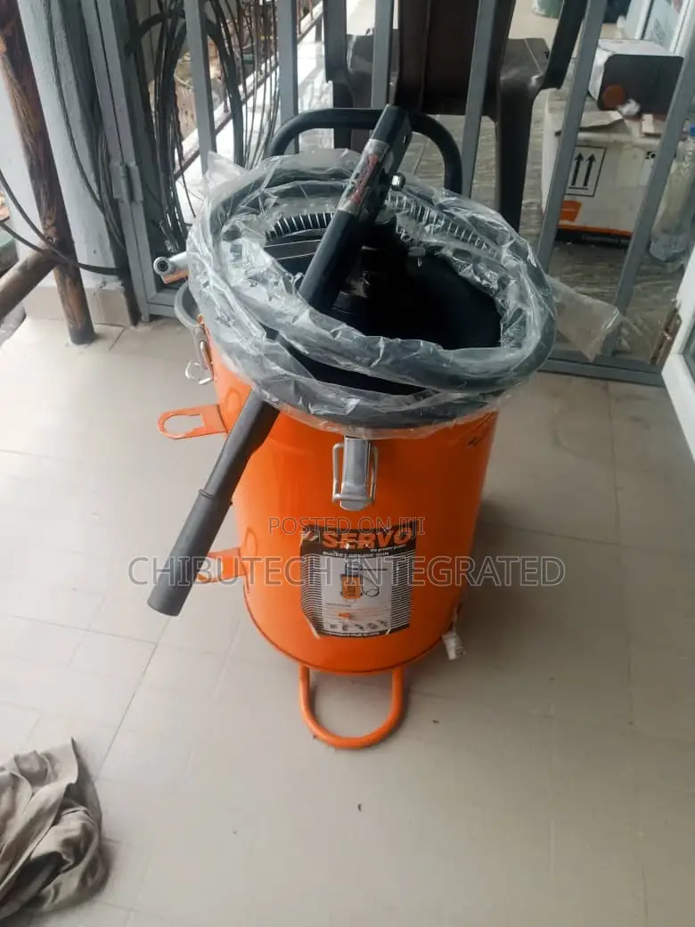 Orange Servo Branded Industrial Grease Pump Bucket