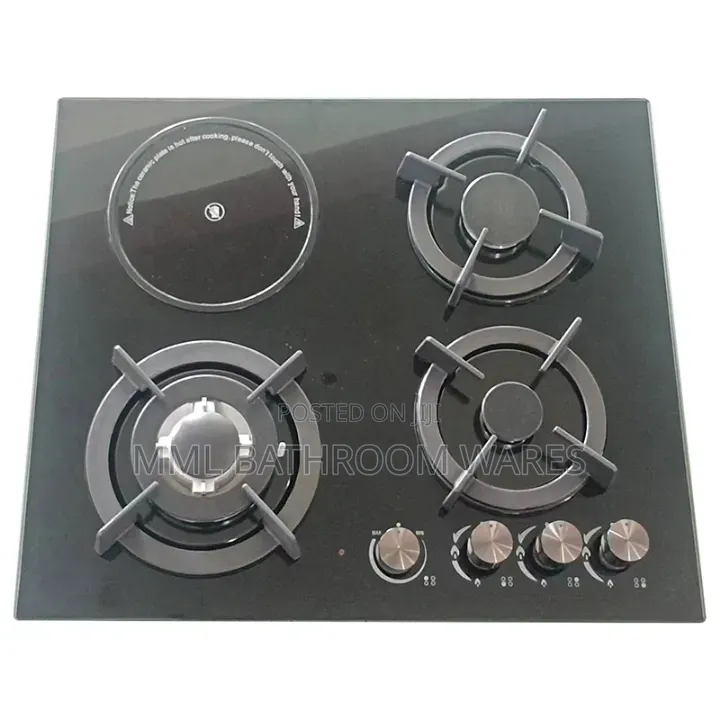 4 Burner Gas Cooker 3 Gas 1 Electric 60cm Tempered Glass Cooker8