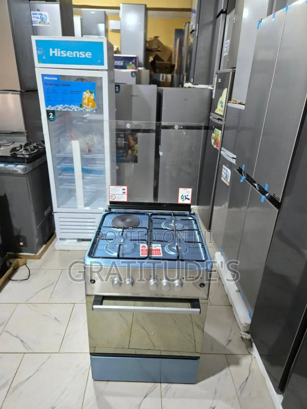 Maxi Gas Cooker 3bunner 1 Electric Hot Plate
