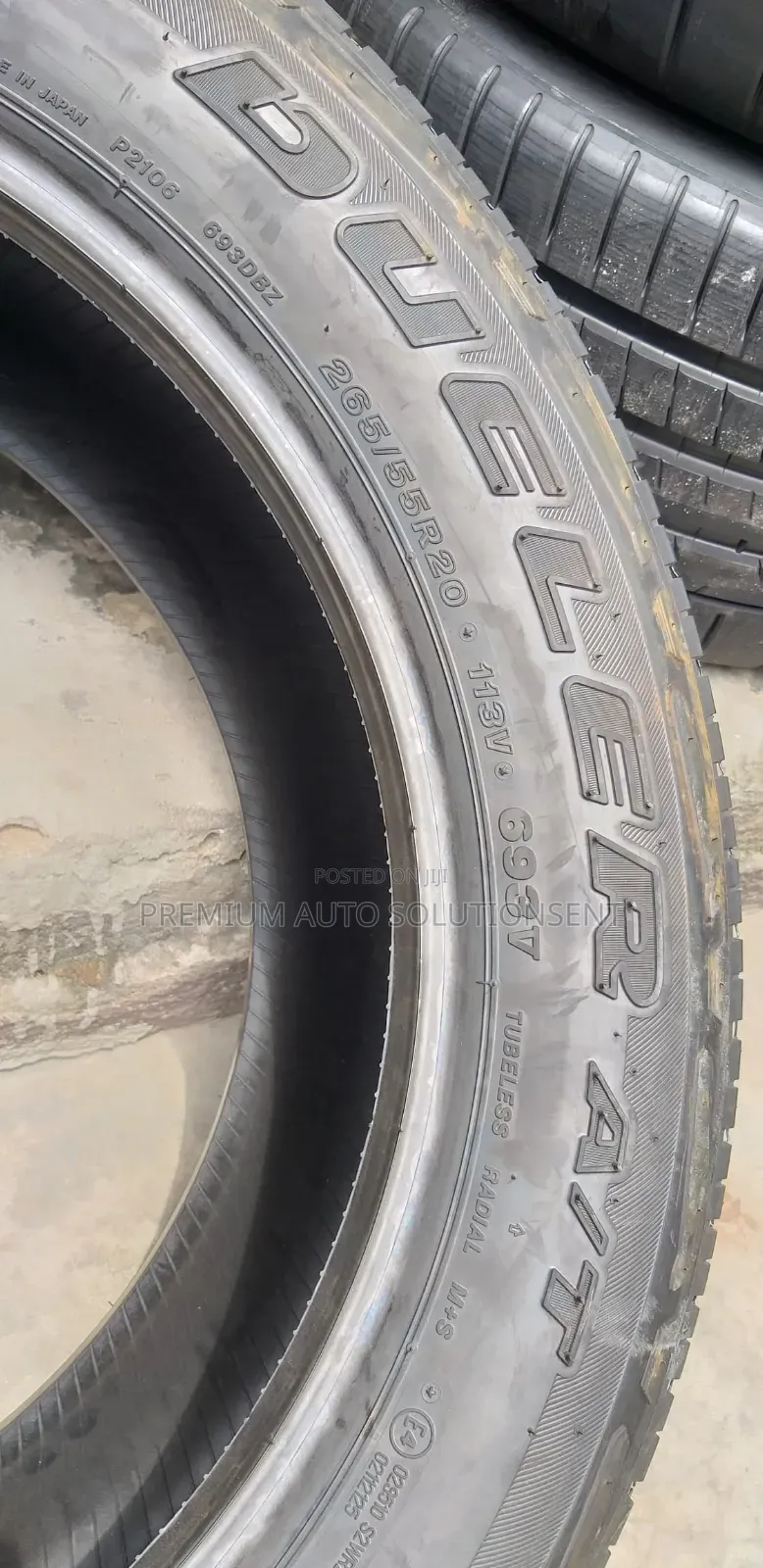 Brand New 265/55r20 Bridgestone Tyre