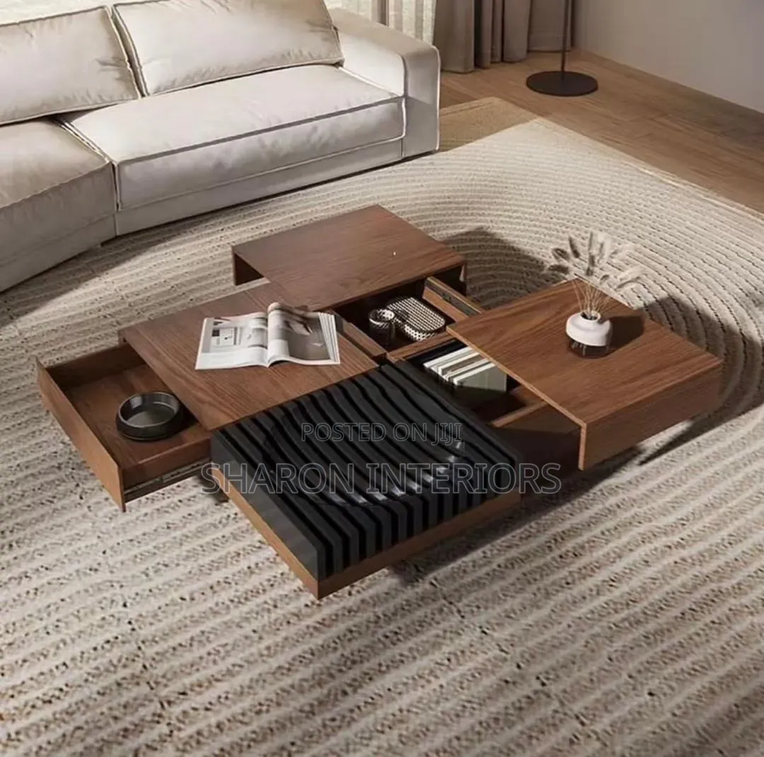 Modern Multi-Level Coffee Table With Storage