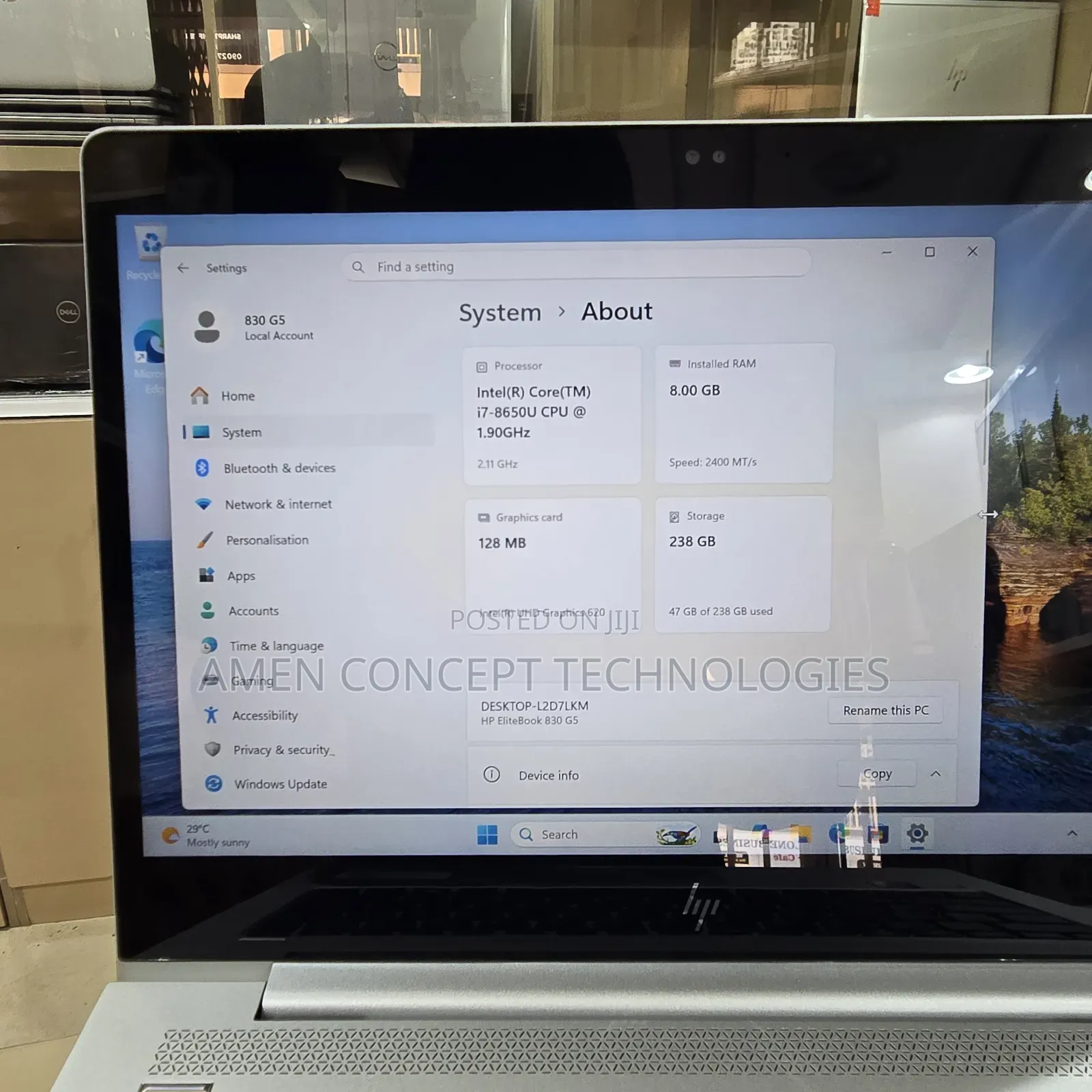 Laptop HP EliteBook 840 G5 8GB Intel Core i7 SSD 256GB