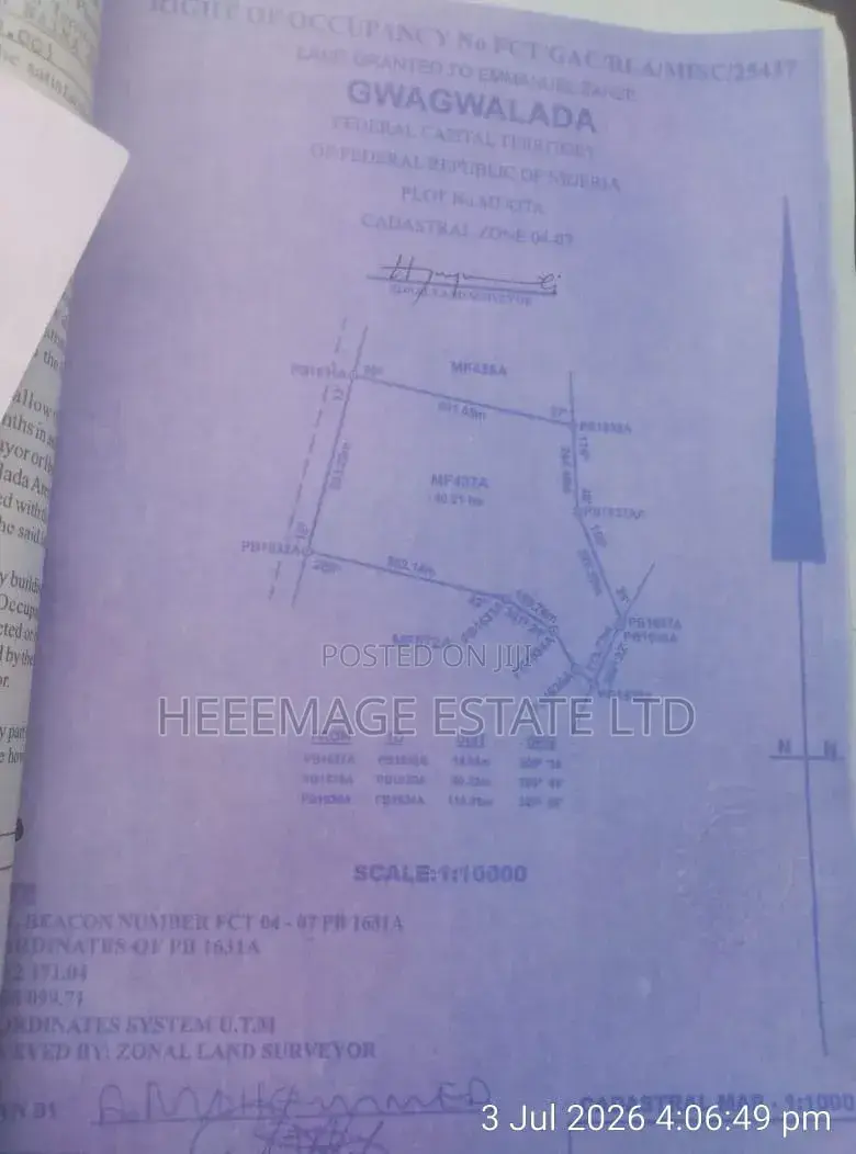 40hectares Multifuntion Land in Kaida Dobi Estate Layout