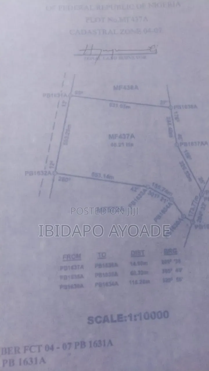 40hectares Multifuntion Land in Kaida Dobi Estate Layout