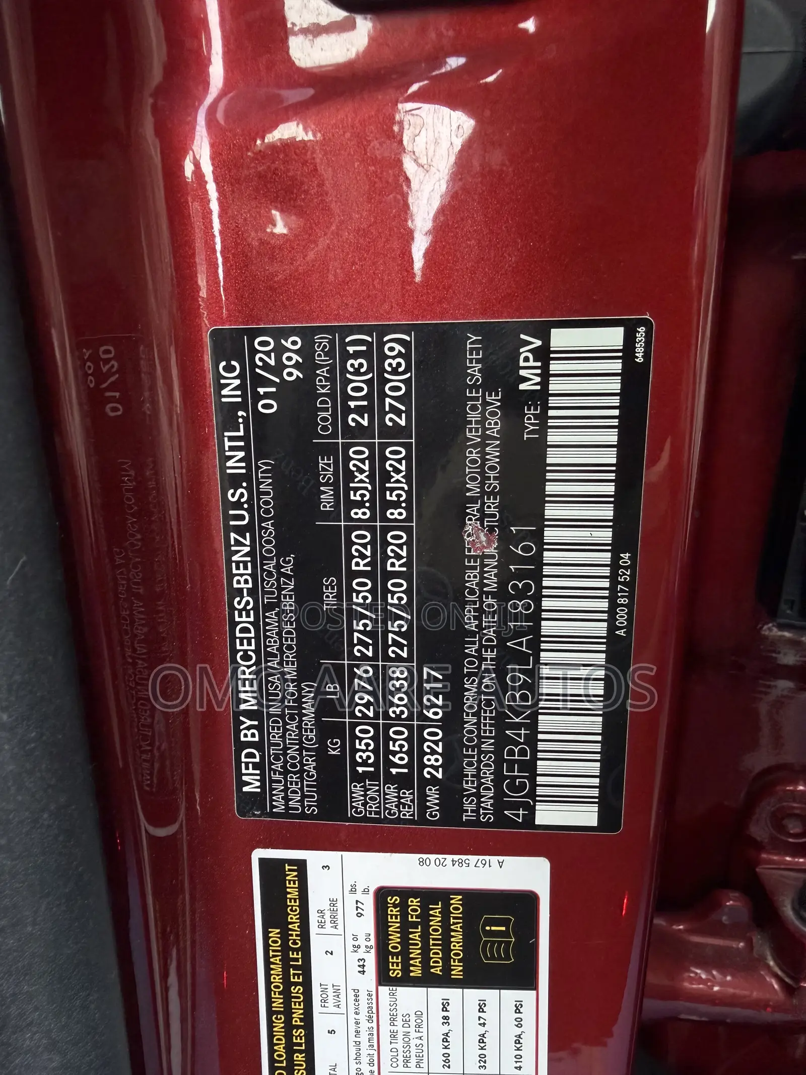 Mercedes-Benz GLE-Class GLE 350 4MATIC 2020 Red