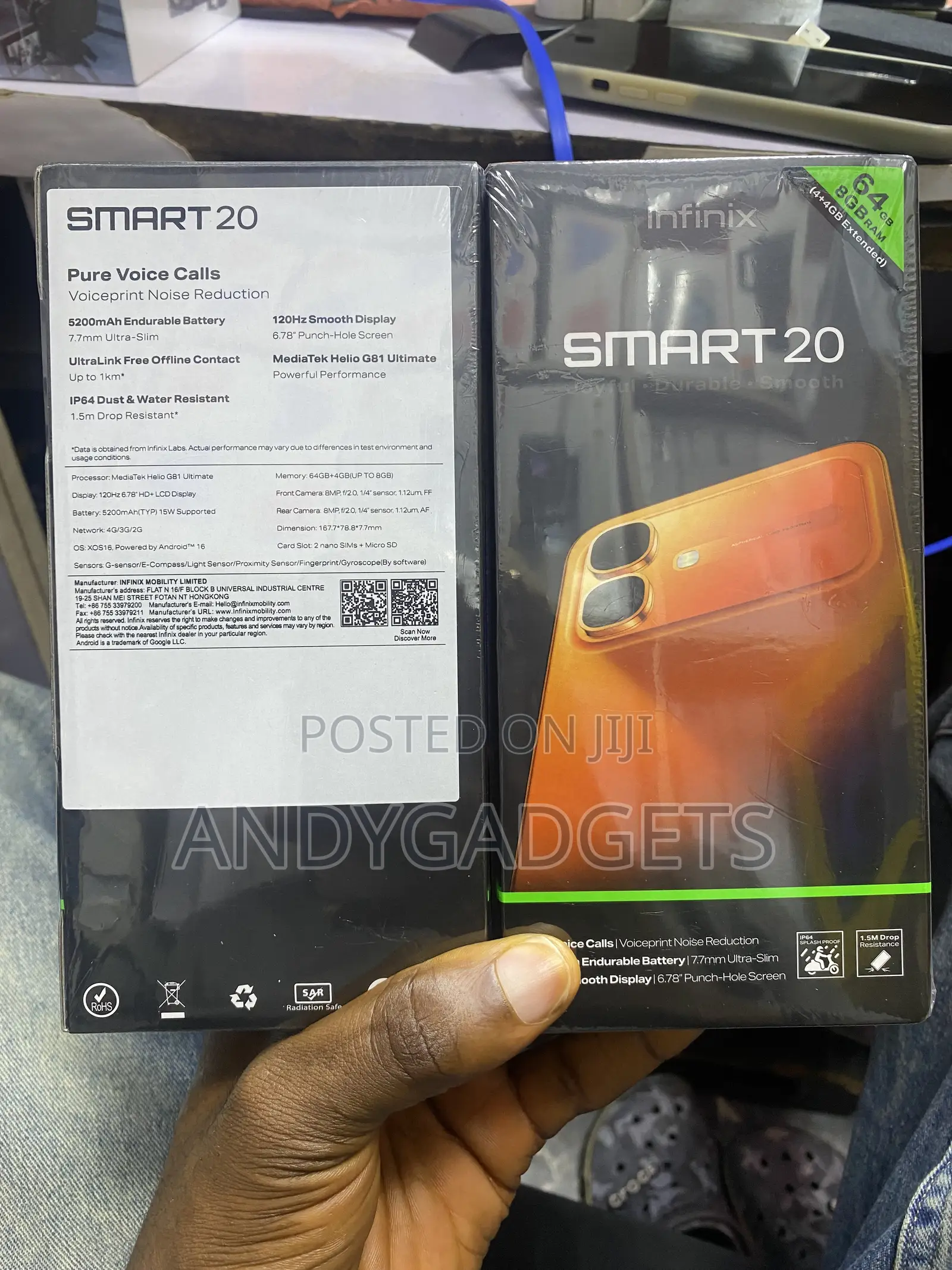 New Infinix Smart 20 128 GB Black