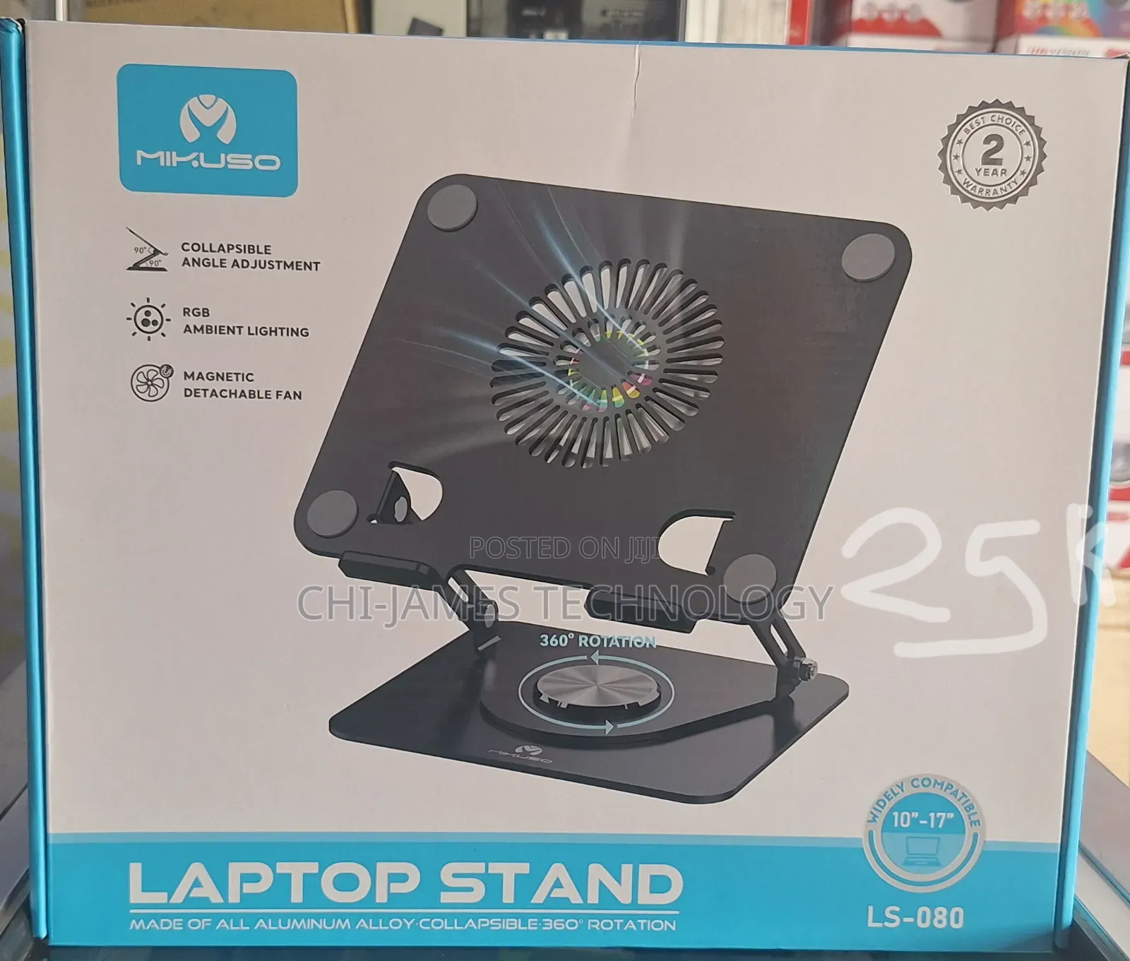 Laptop Stand With Detachable Fan and Without Fan