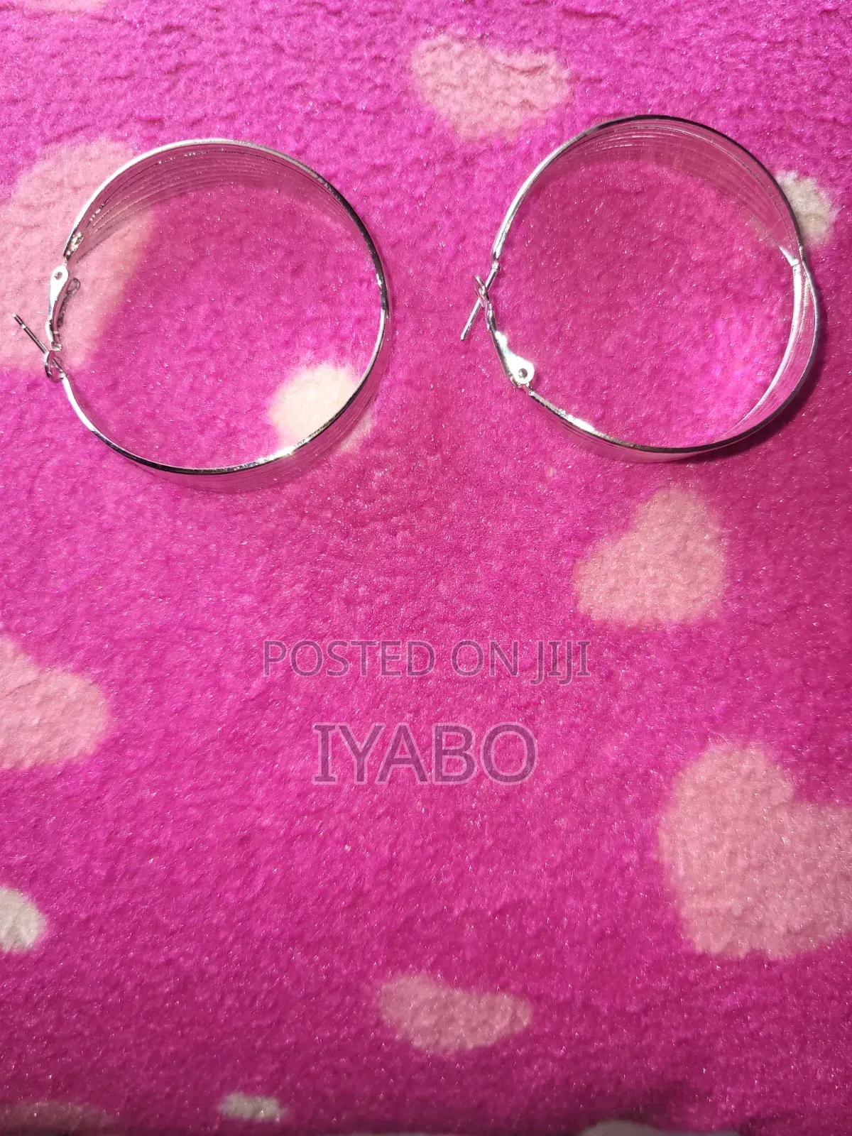 Silver Toned Hoop Earrings