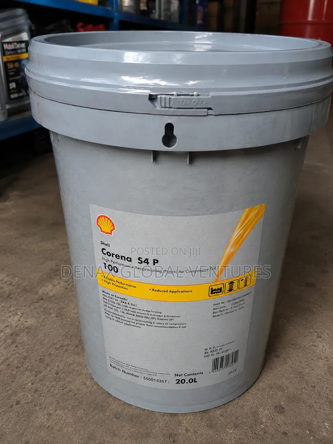 Shell Corena S4 P 100 20l Synthetic Oil