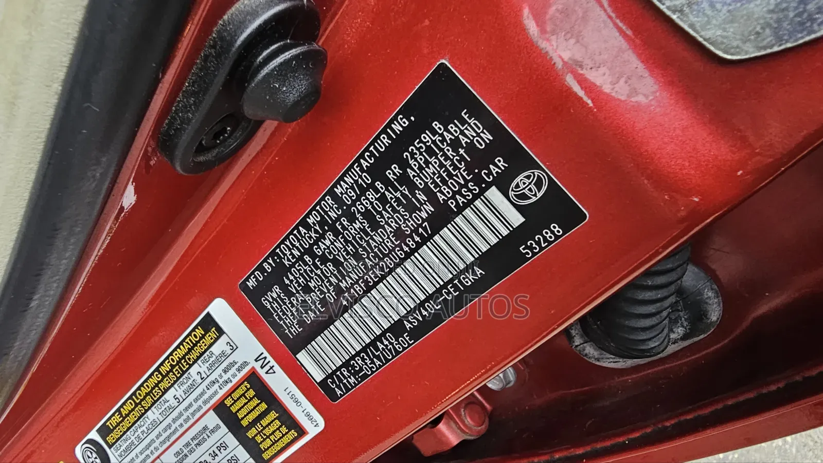 Toyota Camry 2011 Red
