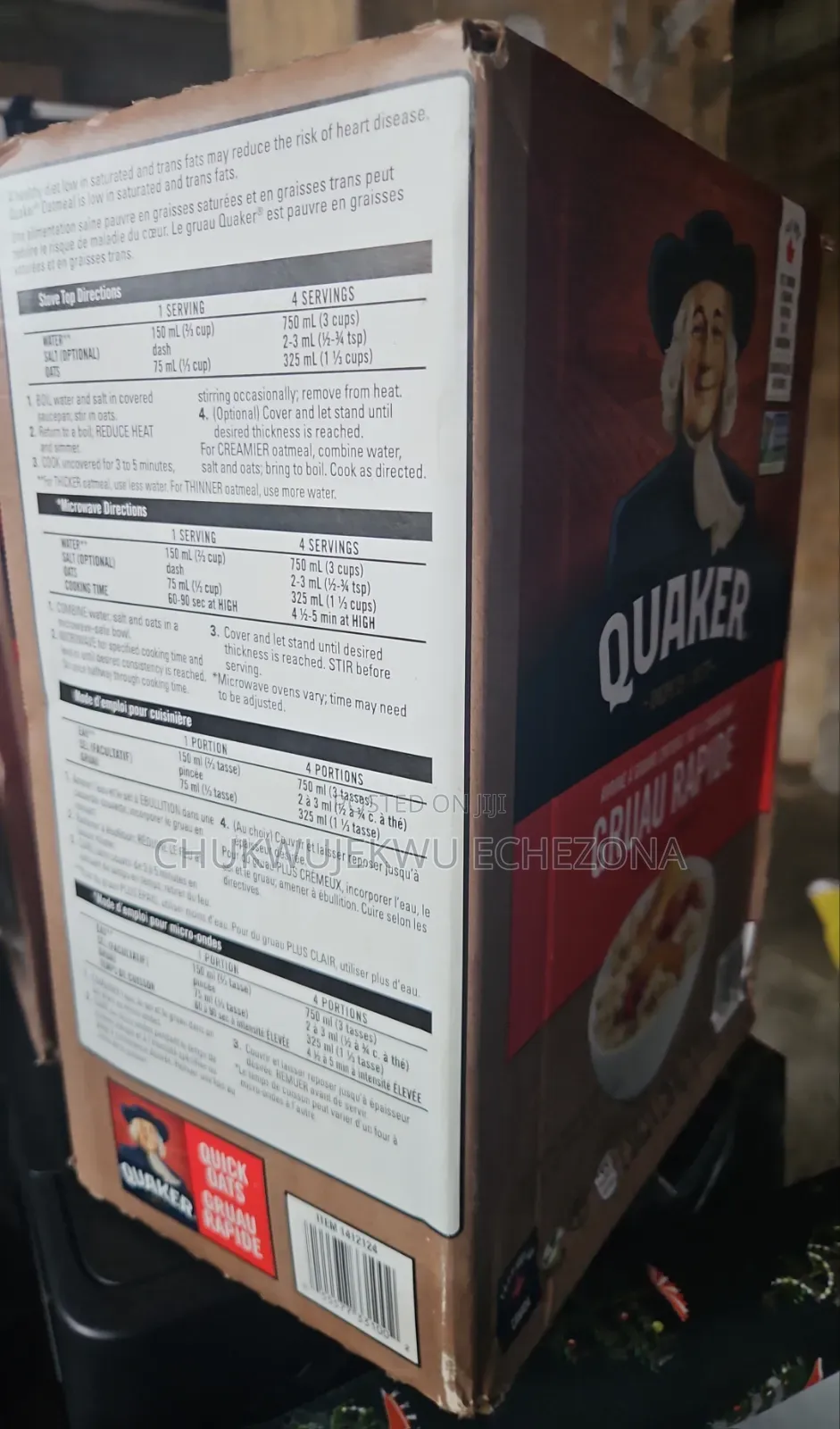 Quaker Oat Gruau Rapide