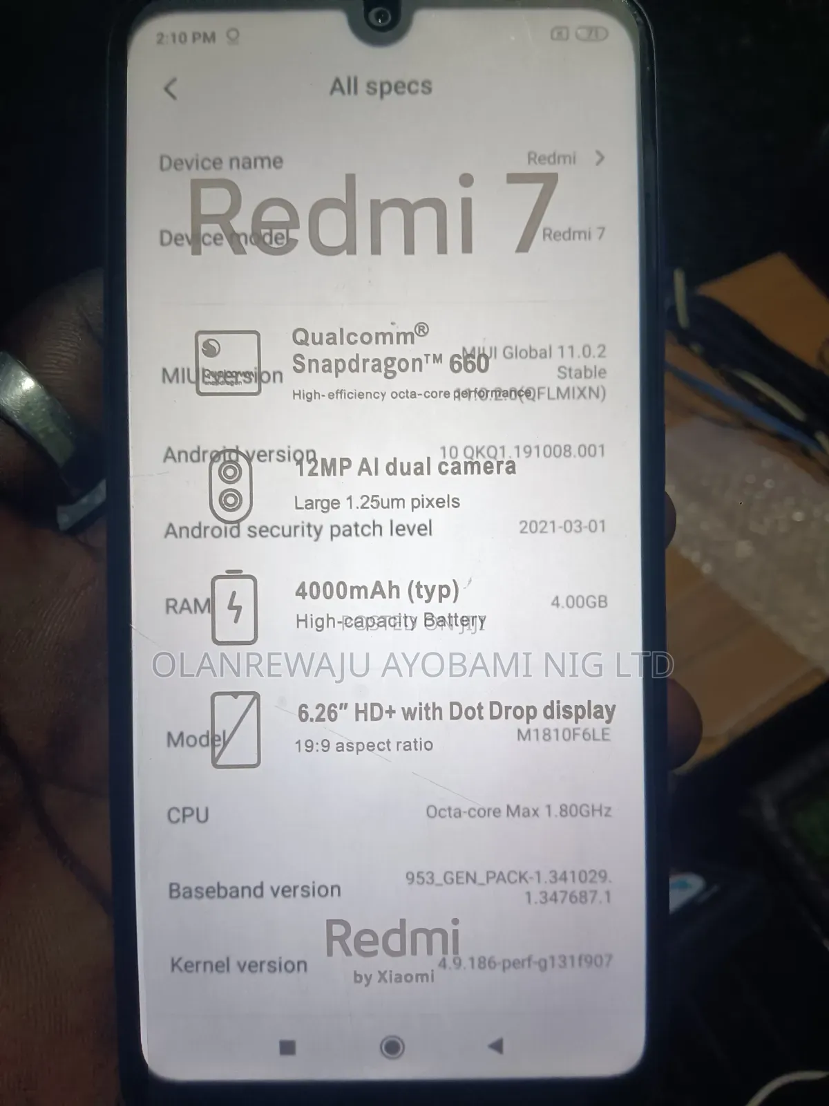 Xiaomi Redmi 7 64 GB Black