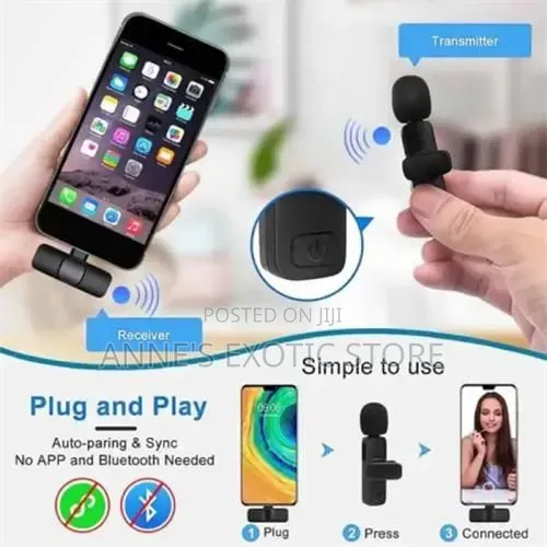 Dual Wireless Lavalier Microphone for Type-C Devices