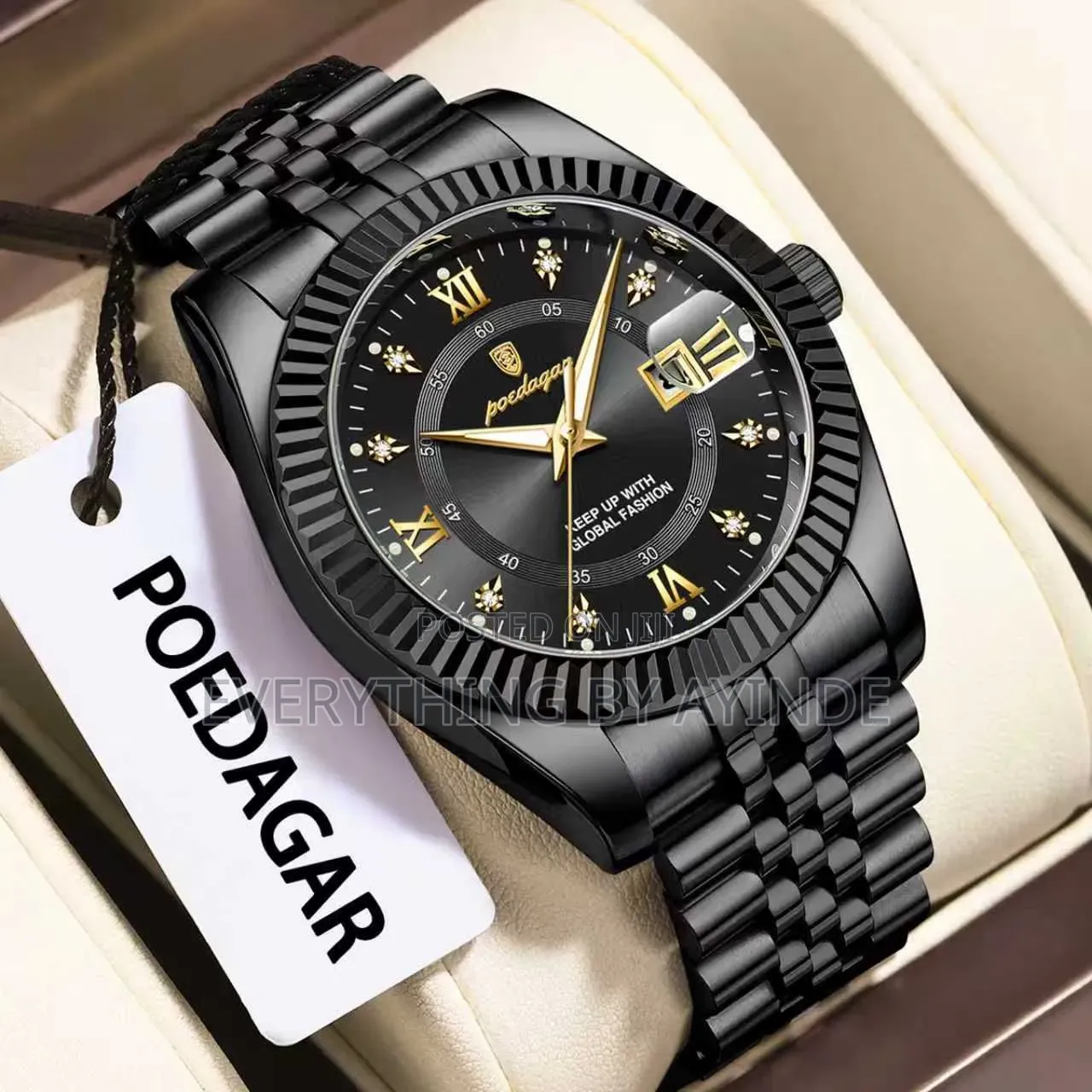 Poedager Wrist Watch Analog and Digital and in Black