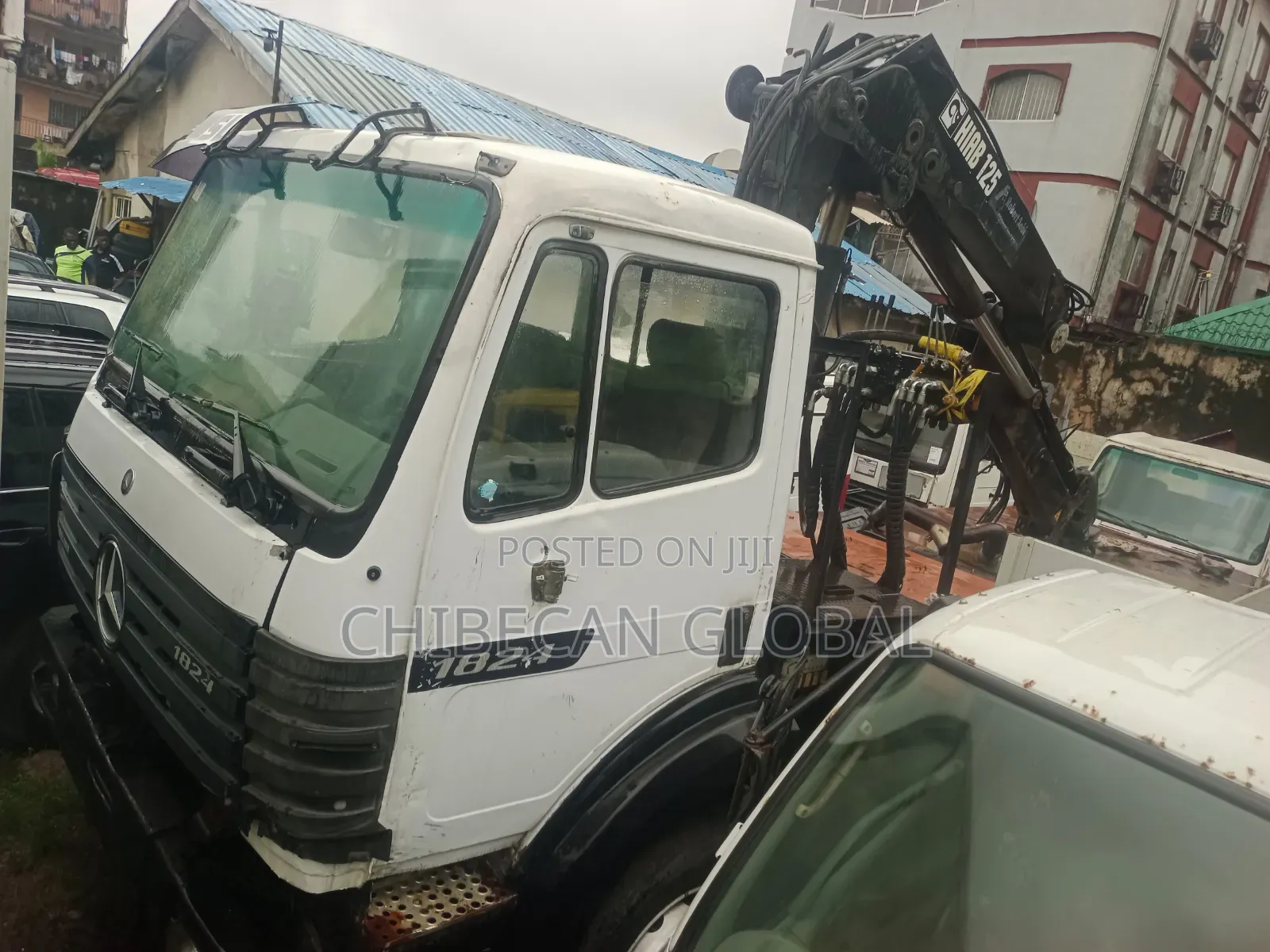 Mercedes Benz 1824 Truck With 6 Tons Hiab Crane 2004