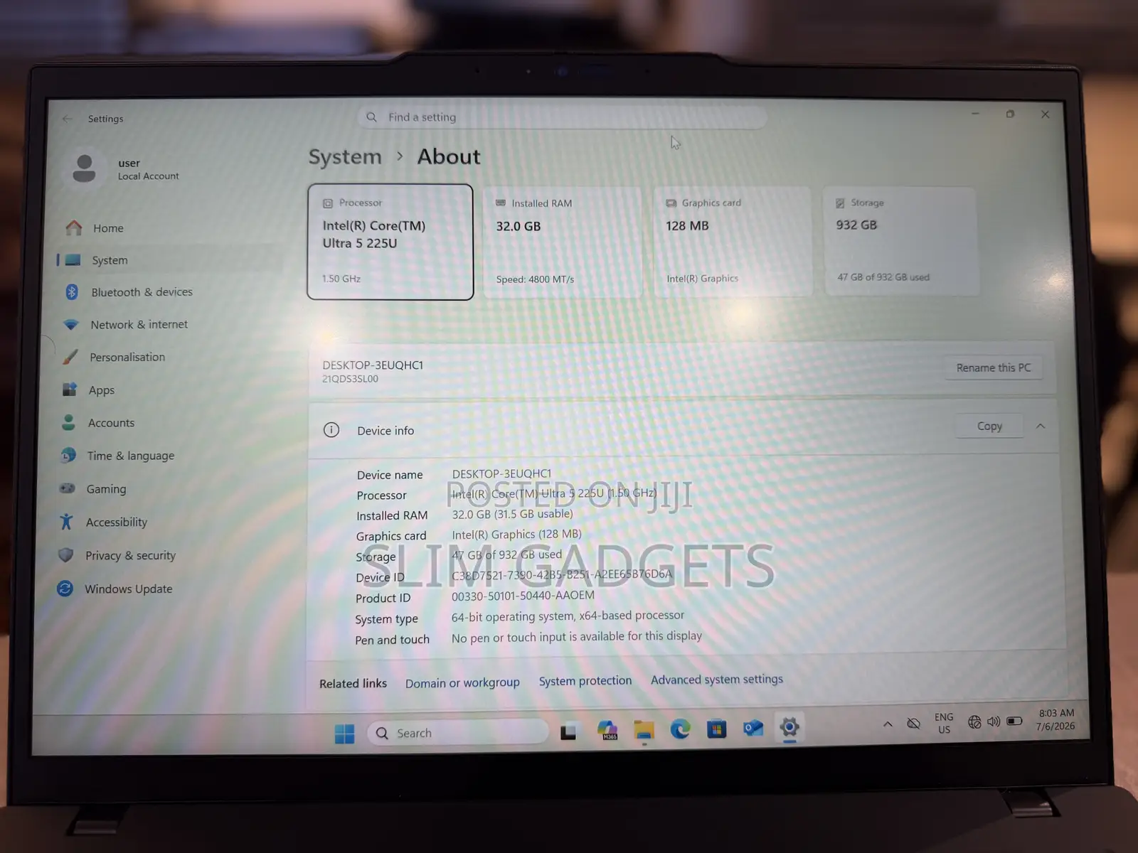 Laptop Lenovo ThinkPad T14 32GB Intel Core Ultra 5 SSD 1T