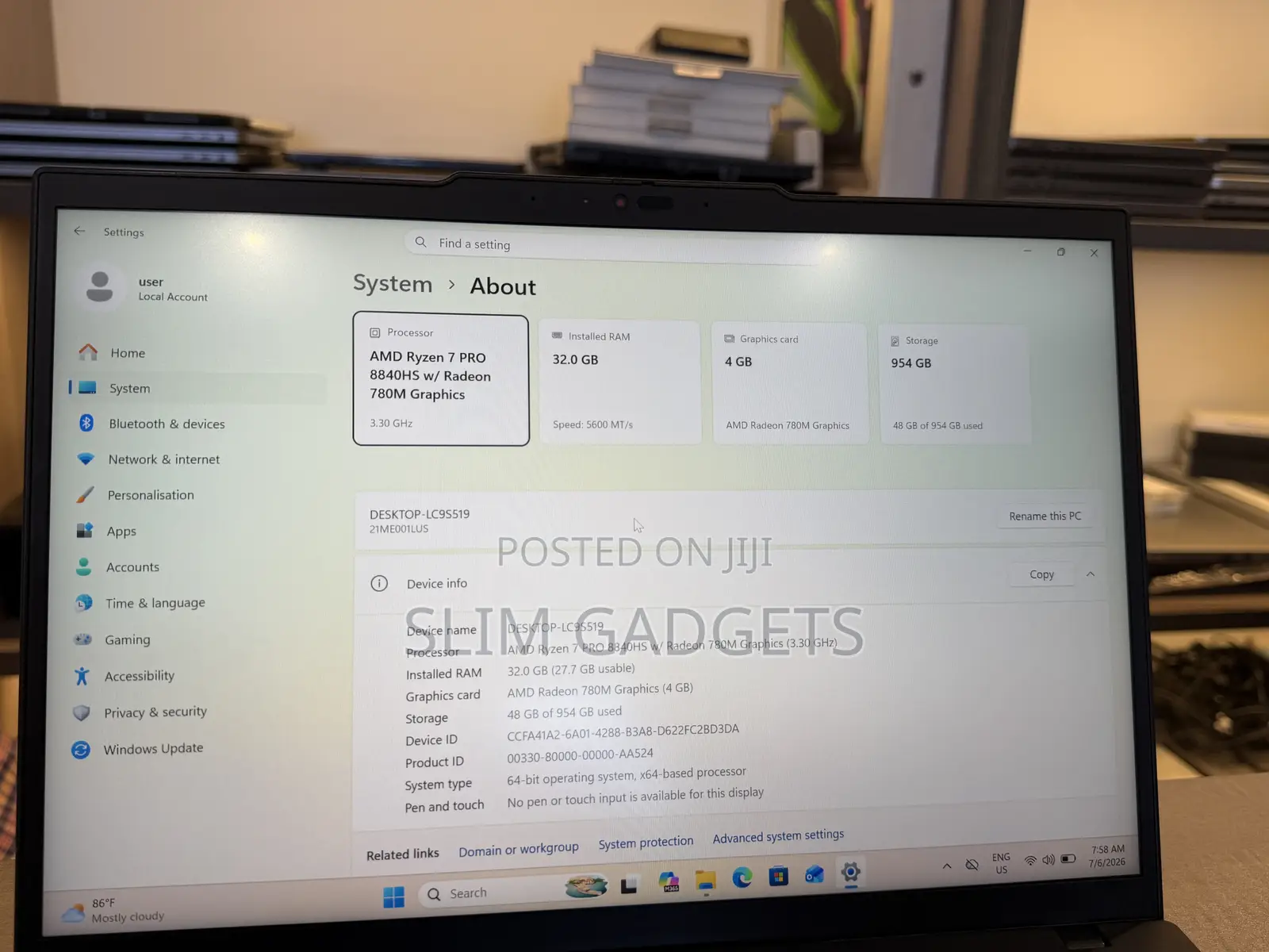 Laptop Lenovo Thinkbook 14 32GB AMD Ryzen 7 SSD 1T