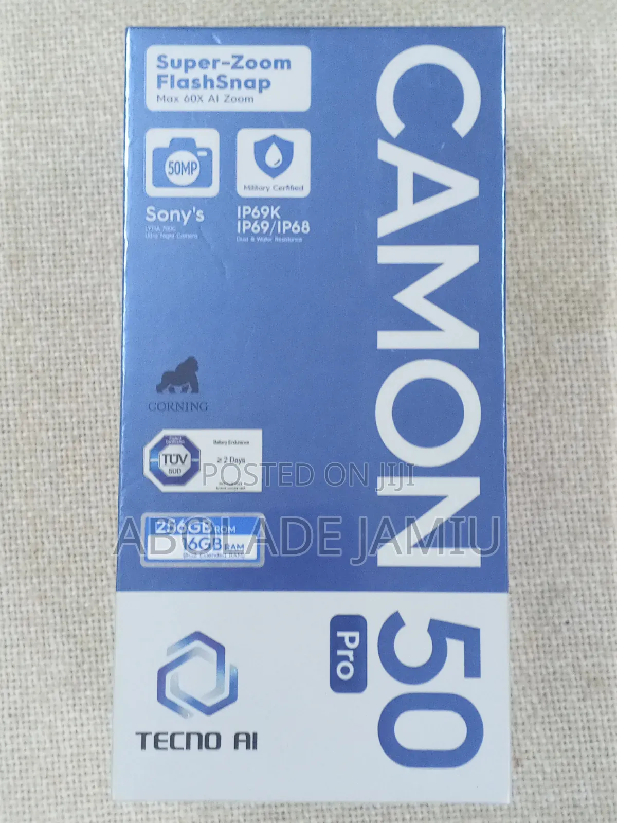 New Tecno Camon 50 Pro 256 GB Black