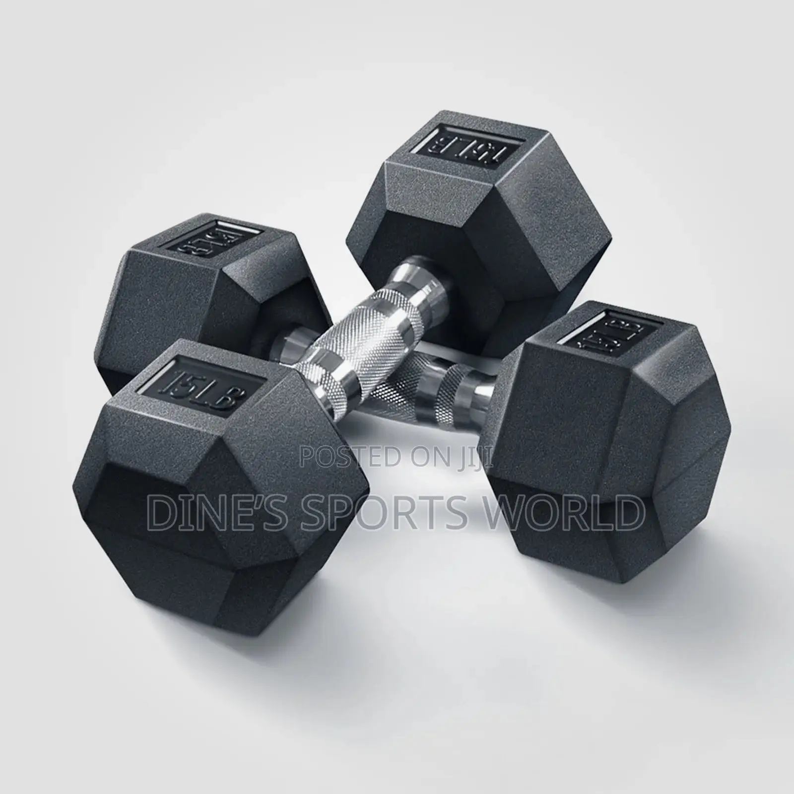 A Pair of Hexagon Dumbbell 15kg