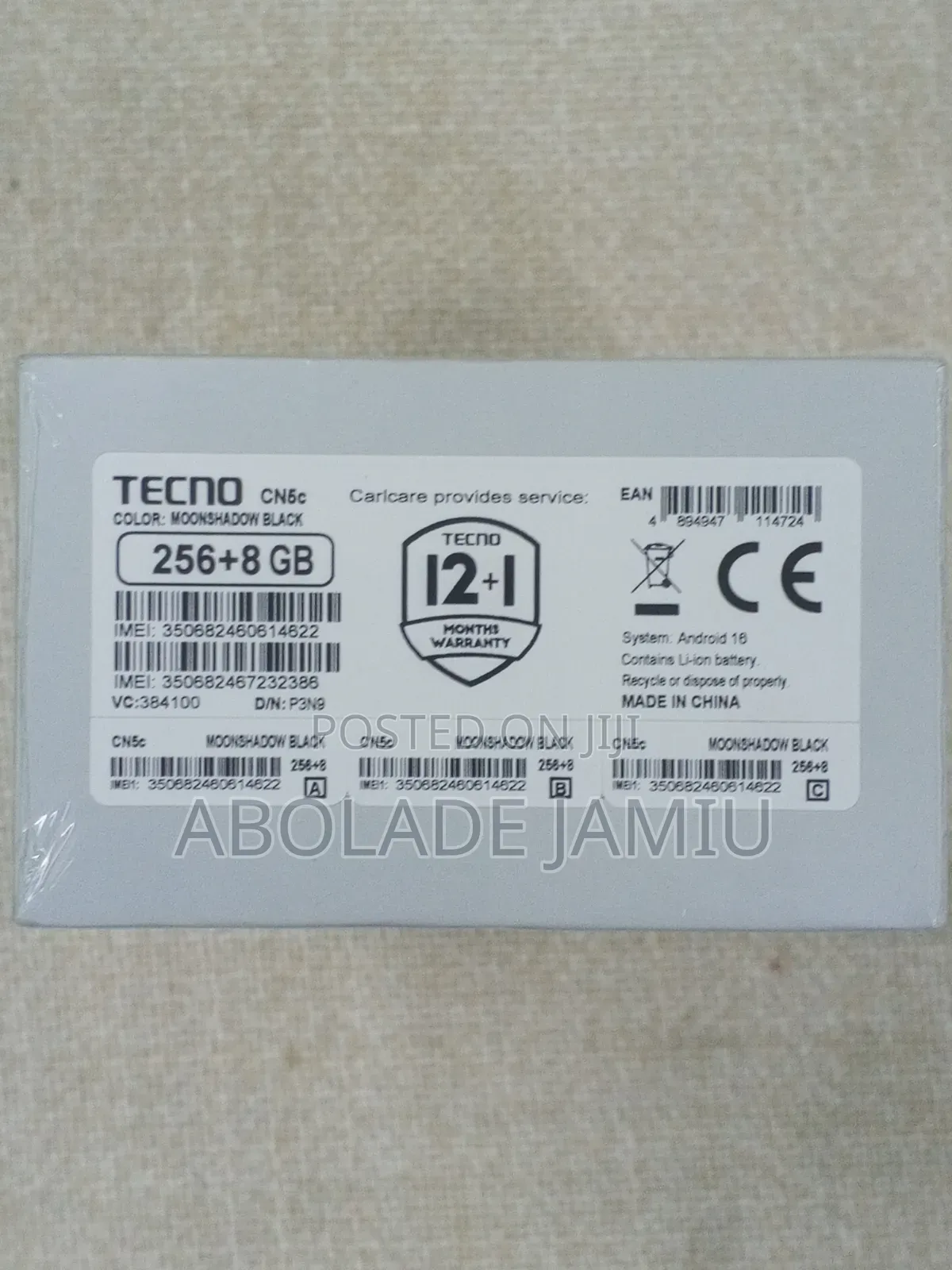 New Tecno Camon 50 Pro 256 GB Black