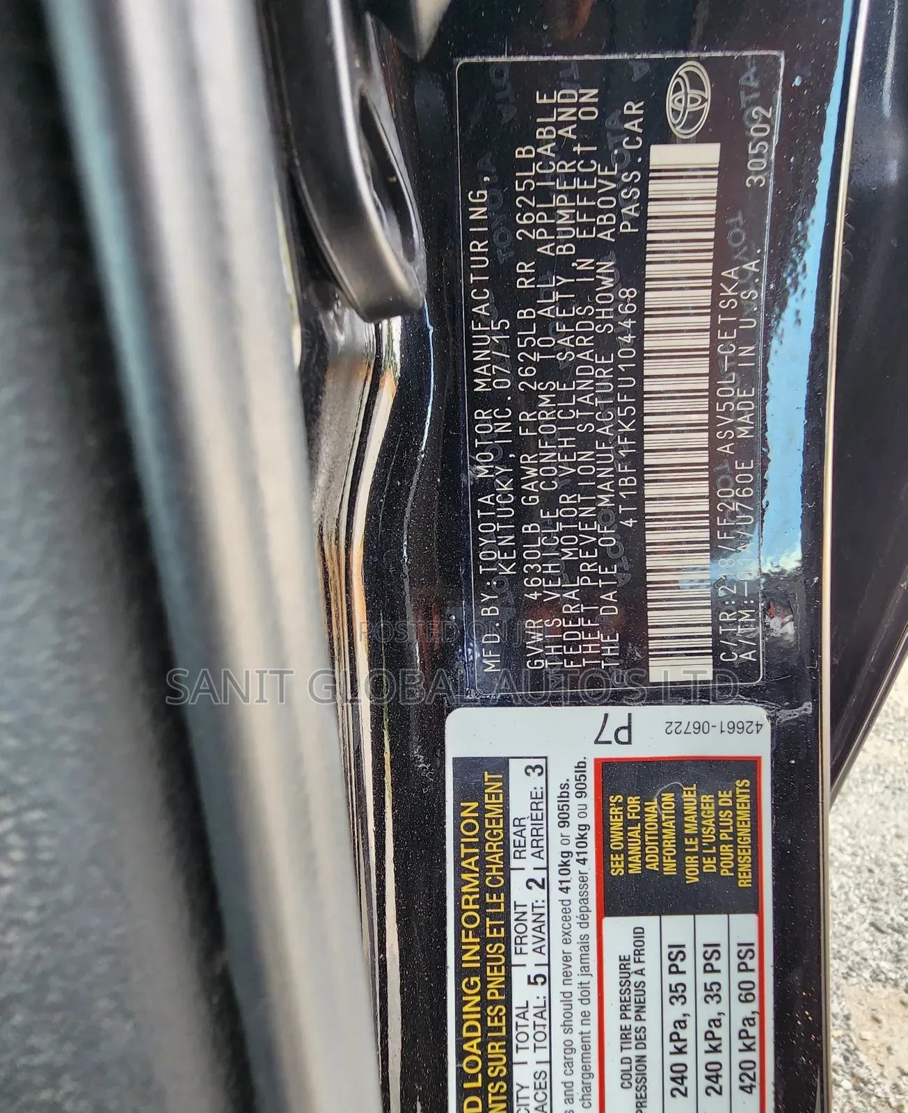 Toyota Camry 2016 Black