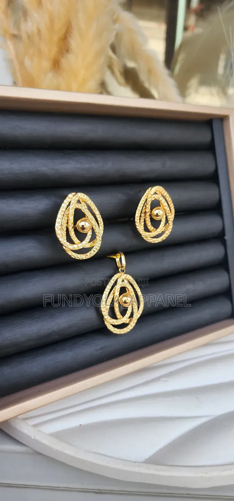 Brazilian Gold Copy Earring and Pendant
