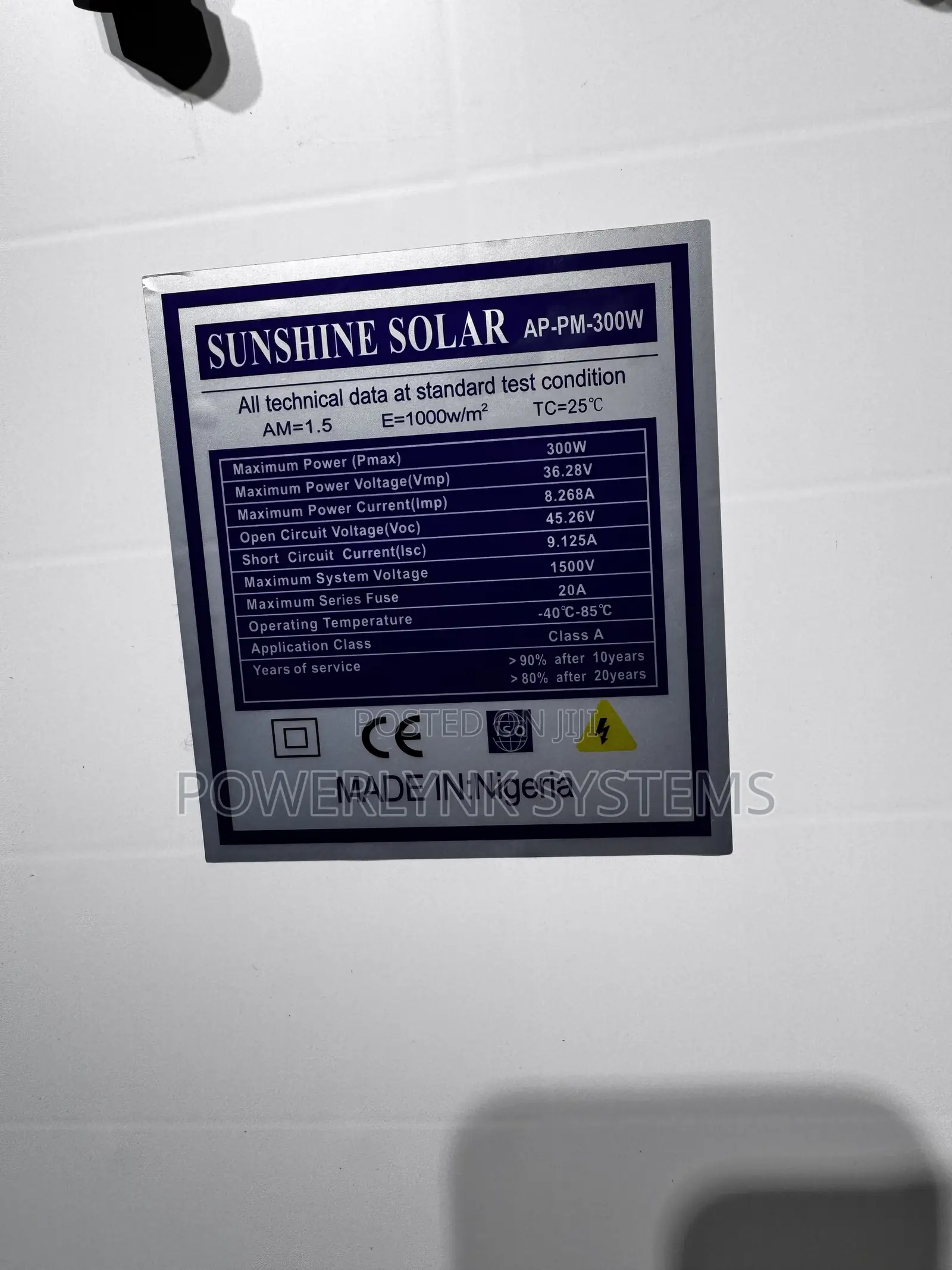 300 Watts Sunshine Solar Panels Monocrystalline