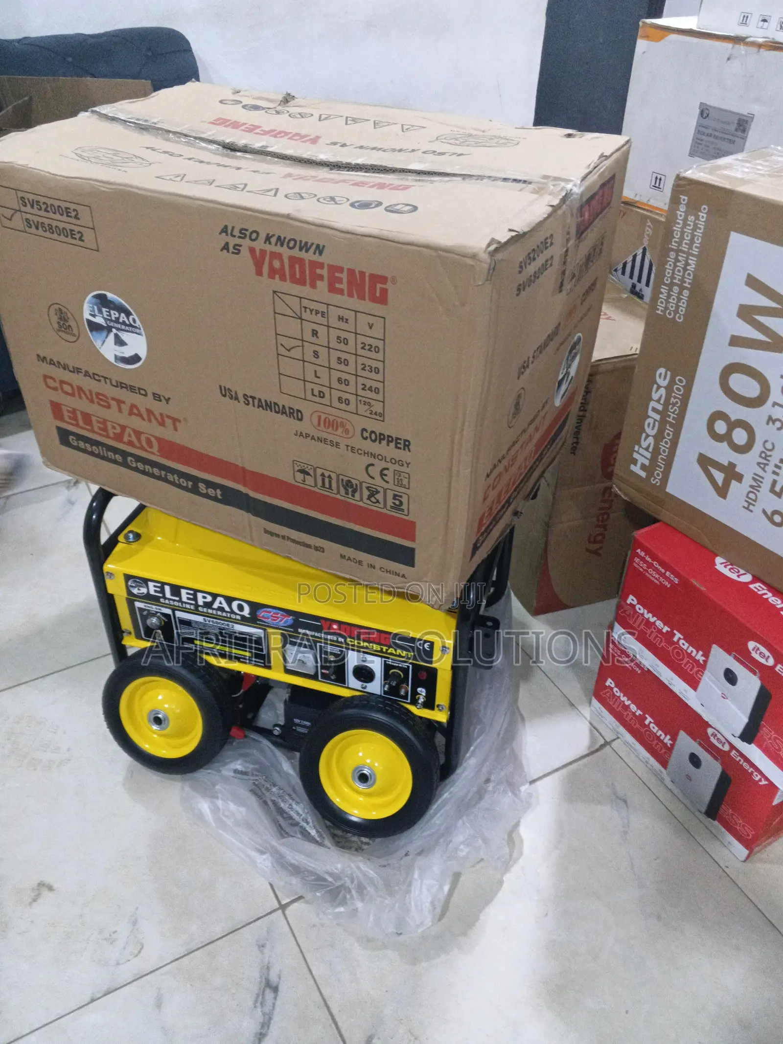 Elepaq 4.5kva Generator Sv6800e2 | Constant Power Supply