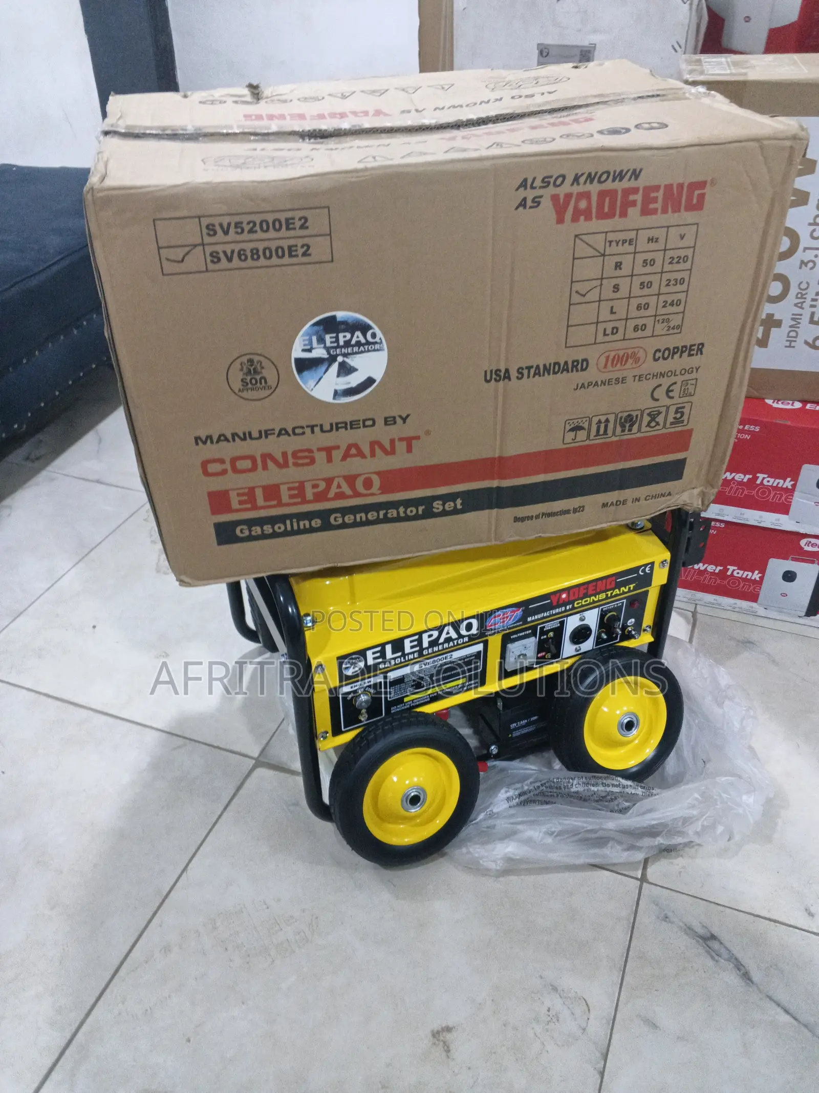 Elepaq 4.5kva Petrol Generator Sv6800e2 | Low Noise