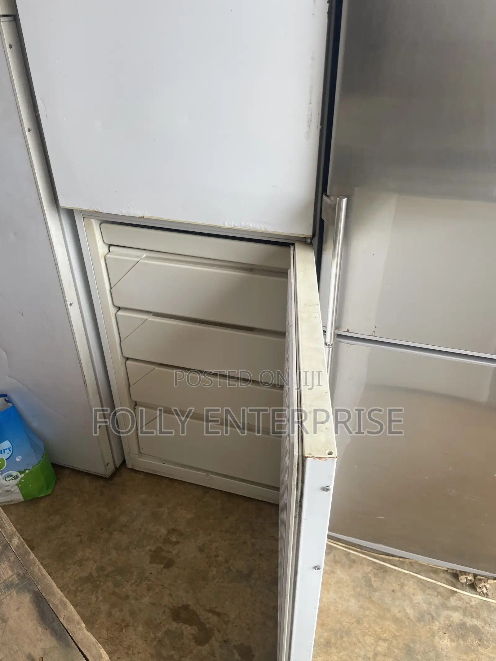 Double Door 8 Steps Plated Freezer for Ice Block Business