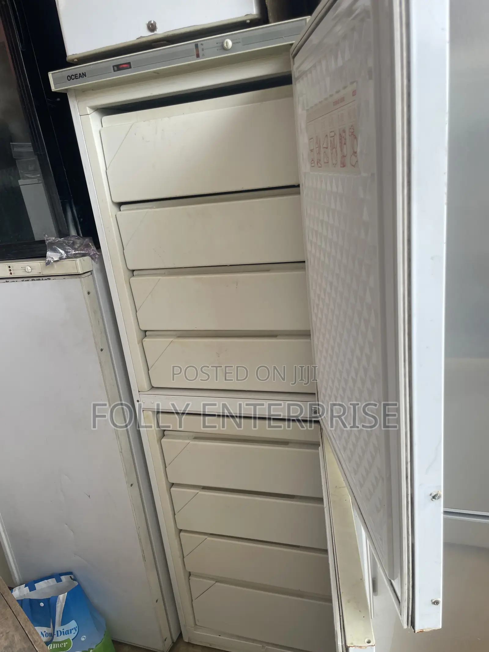 Double Door 8 Steps Plated Freezer for Ice Block Business