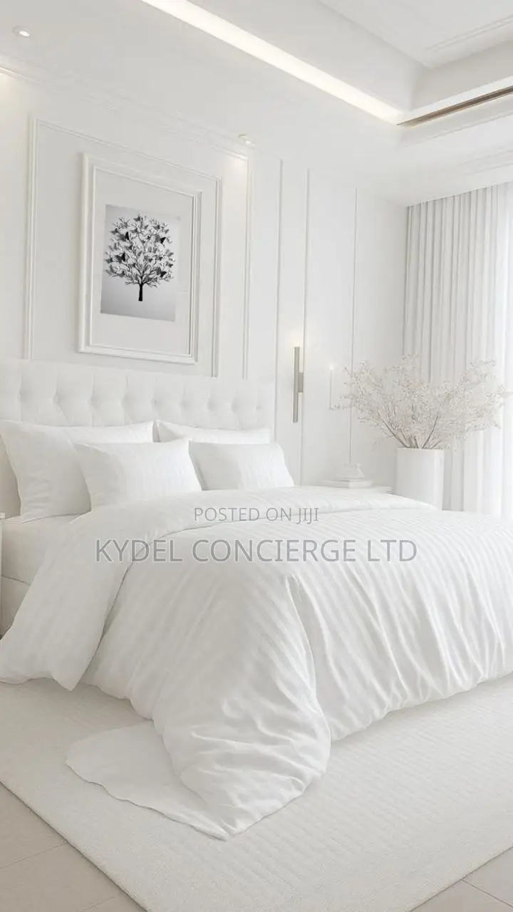 Luxury Hotel Quality 100% Cotton White Bedding Set