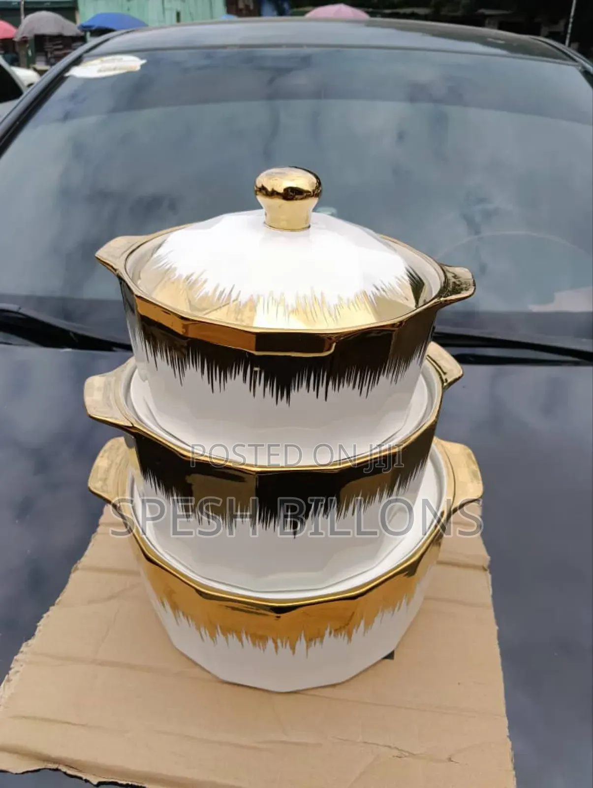 Luxury Food Warmer, 4-in-1 Set of Dish Server Set of Gold Cutlery