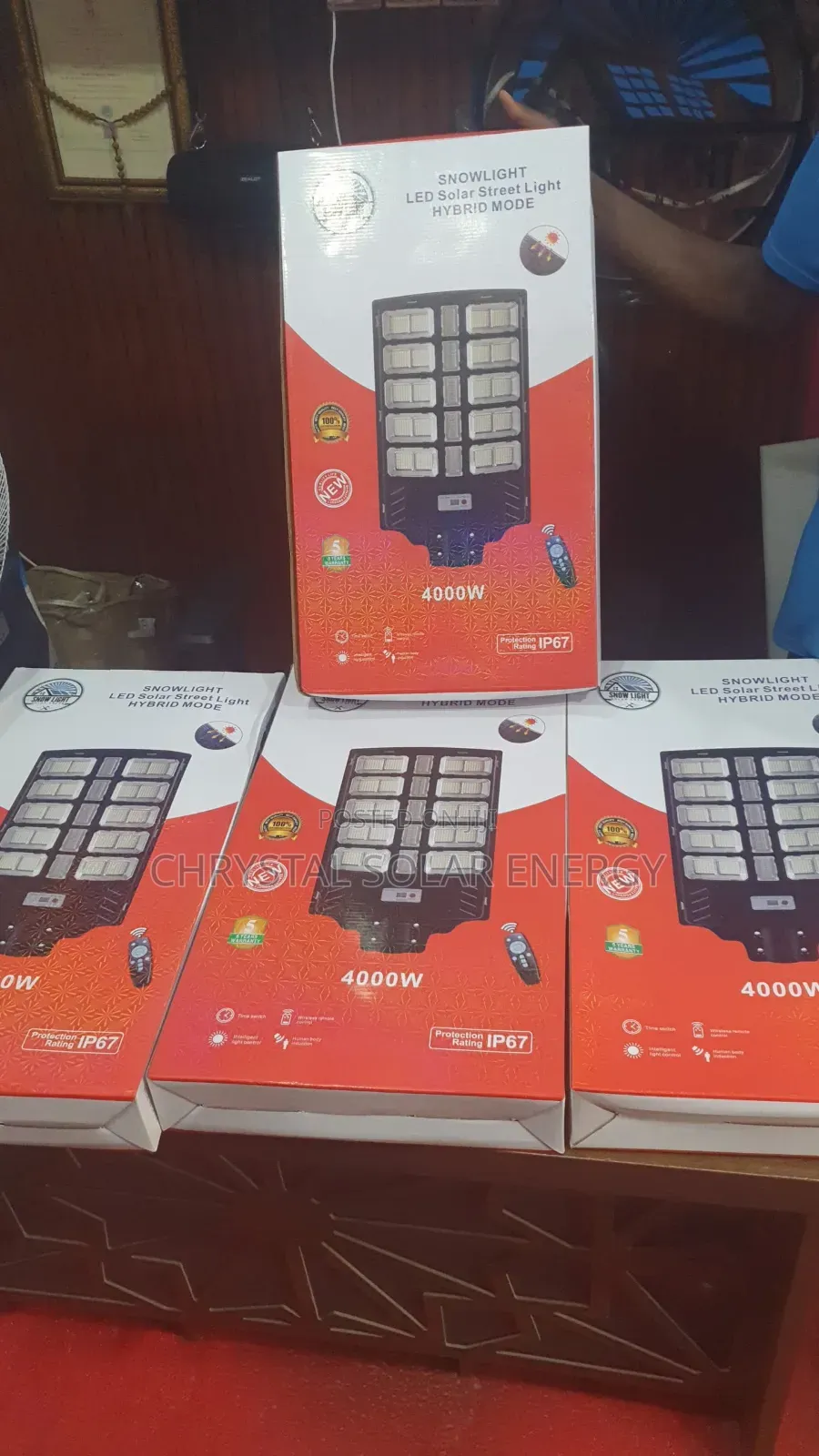25eyes 4000watts Solar Street Light With Remote Control Features