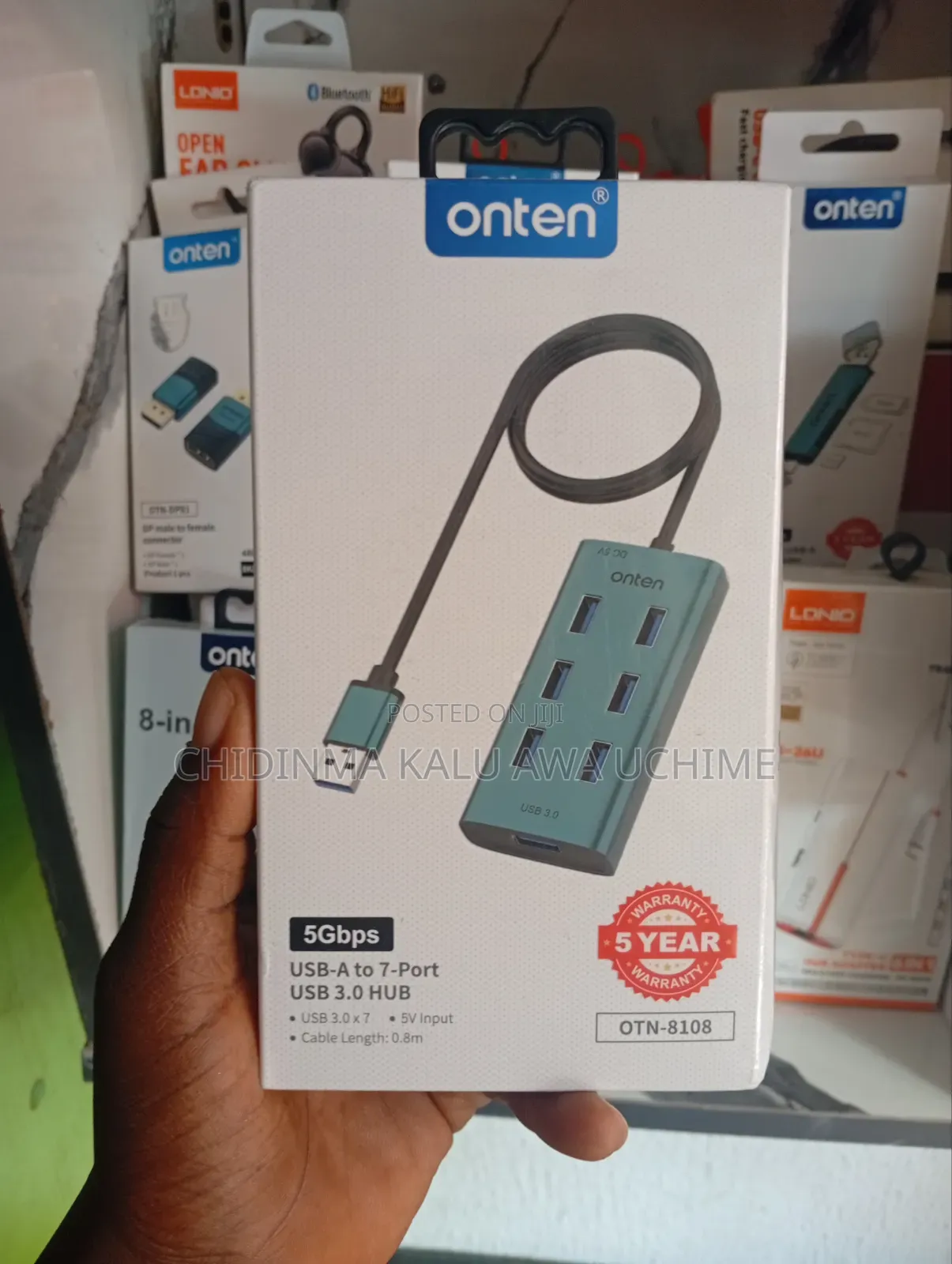 Onten Otn-8108 Is a 7-Port Usb 3.0 Data Hub and Docking Station That