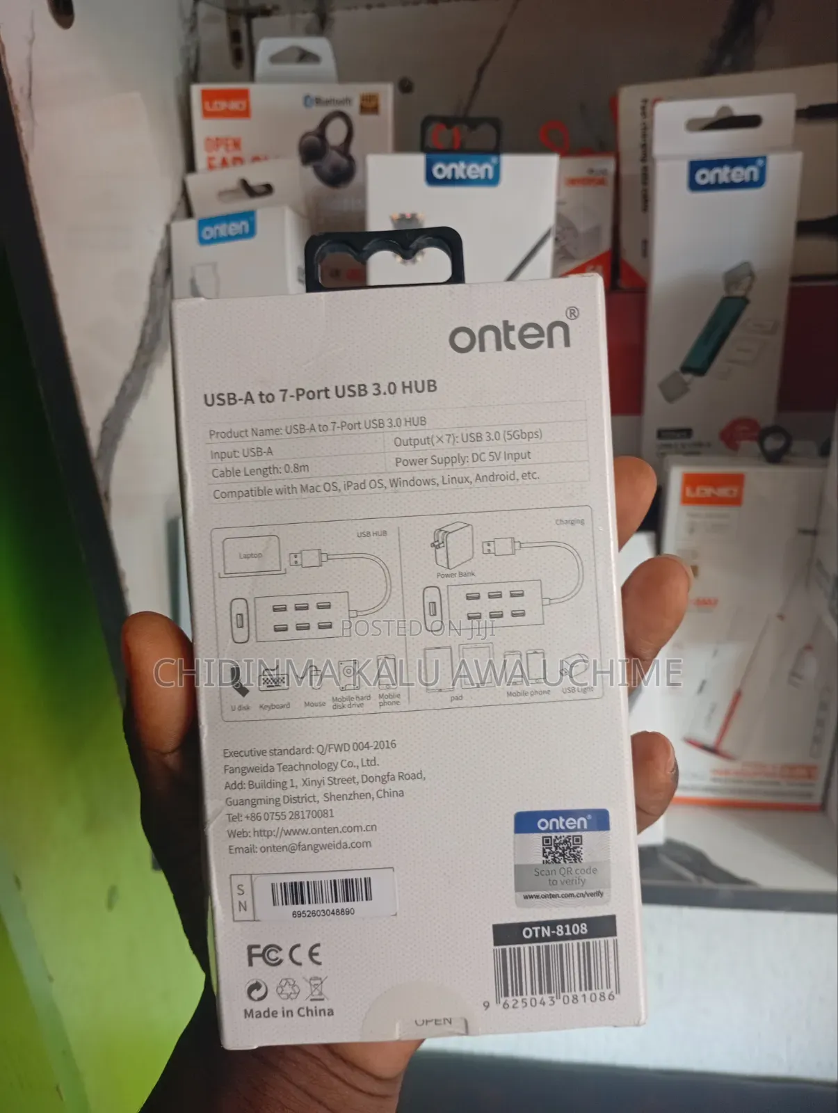 Onten Otn-8108 Is a 7-Port Usb 3.0 Data Hub and Docking Station That