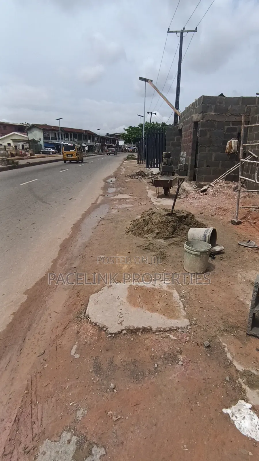 Newly Built Double Shop Along the Main Road for Sales.