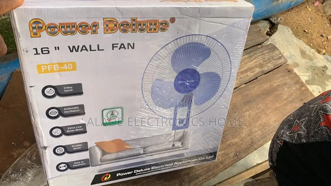 16” Power Deluxe Wall Fan. Original Copper Coil. 5yrs Warranty