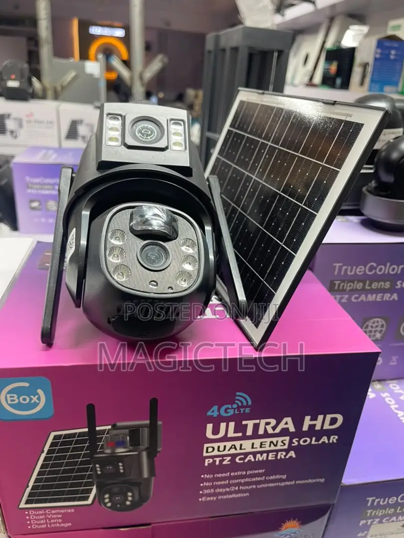 Suntrick Ubox Dual Lens Solar Camera With Inbuilt MTN Sim Card
