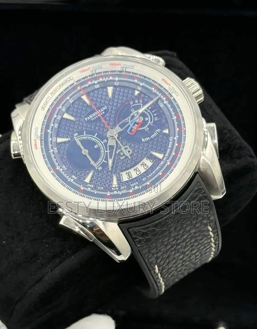 Parmigiani Quality Luxury Men Genuine Leather Wristwatch