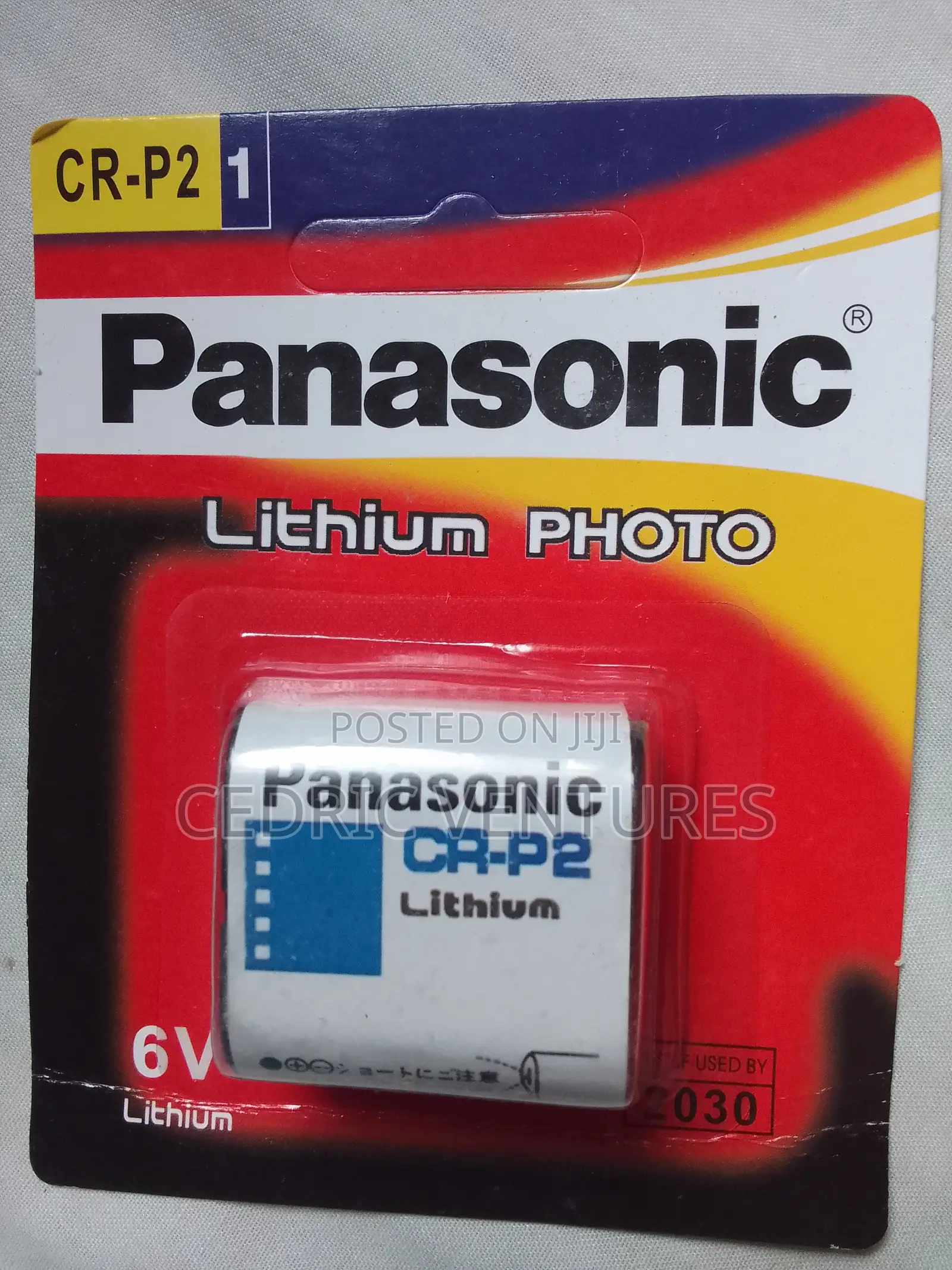 Panasonic Cr-P2 Lithium Battery 6v