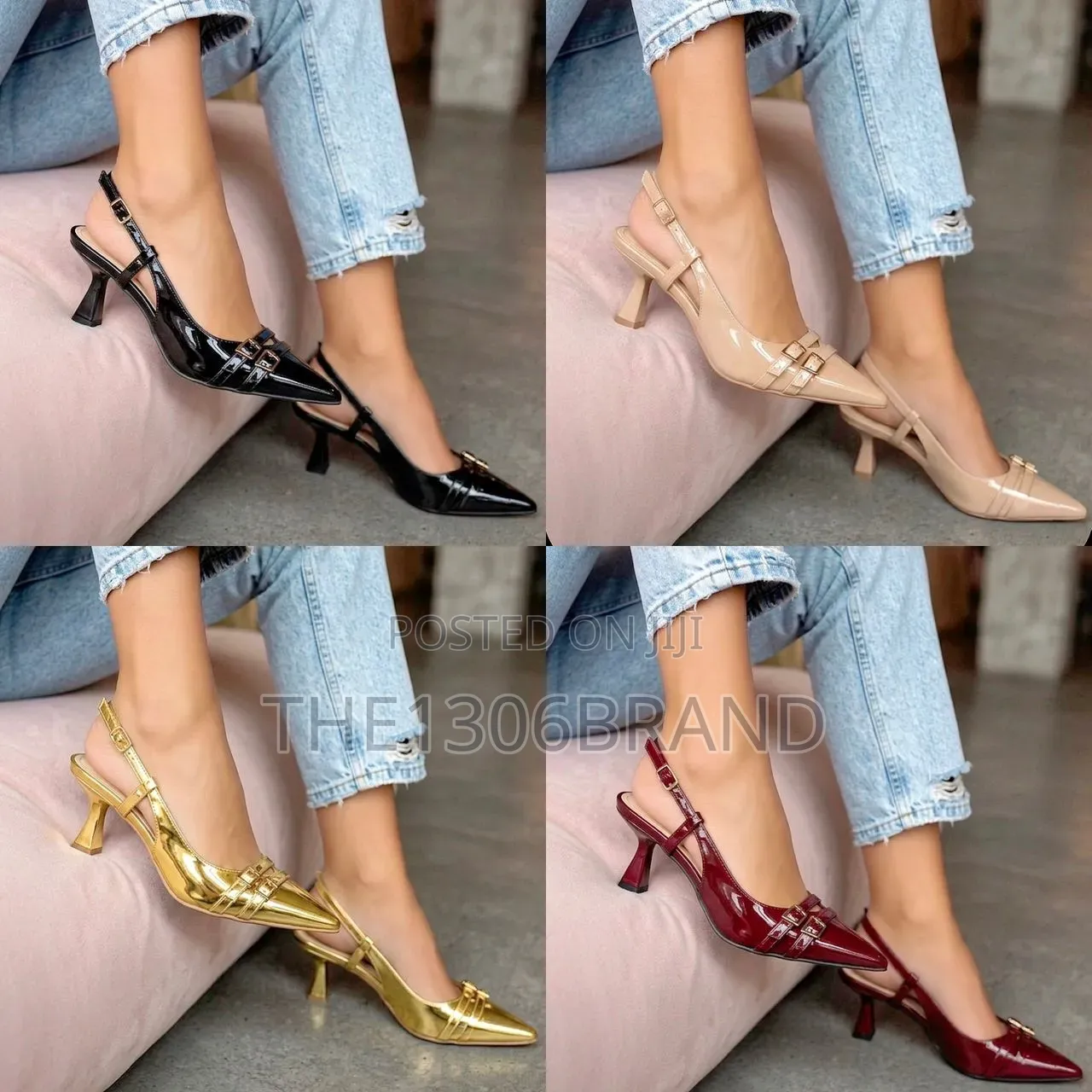 Elegant Patent Leather Kitten Heels–Pointed Toe Designer Pumps