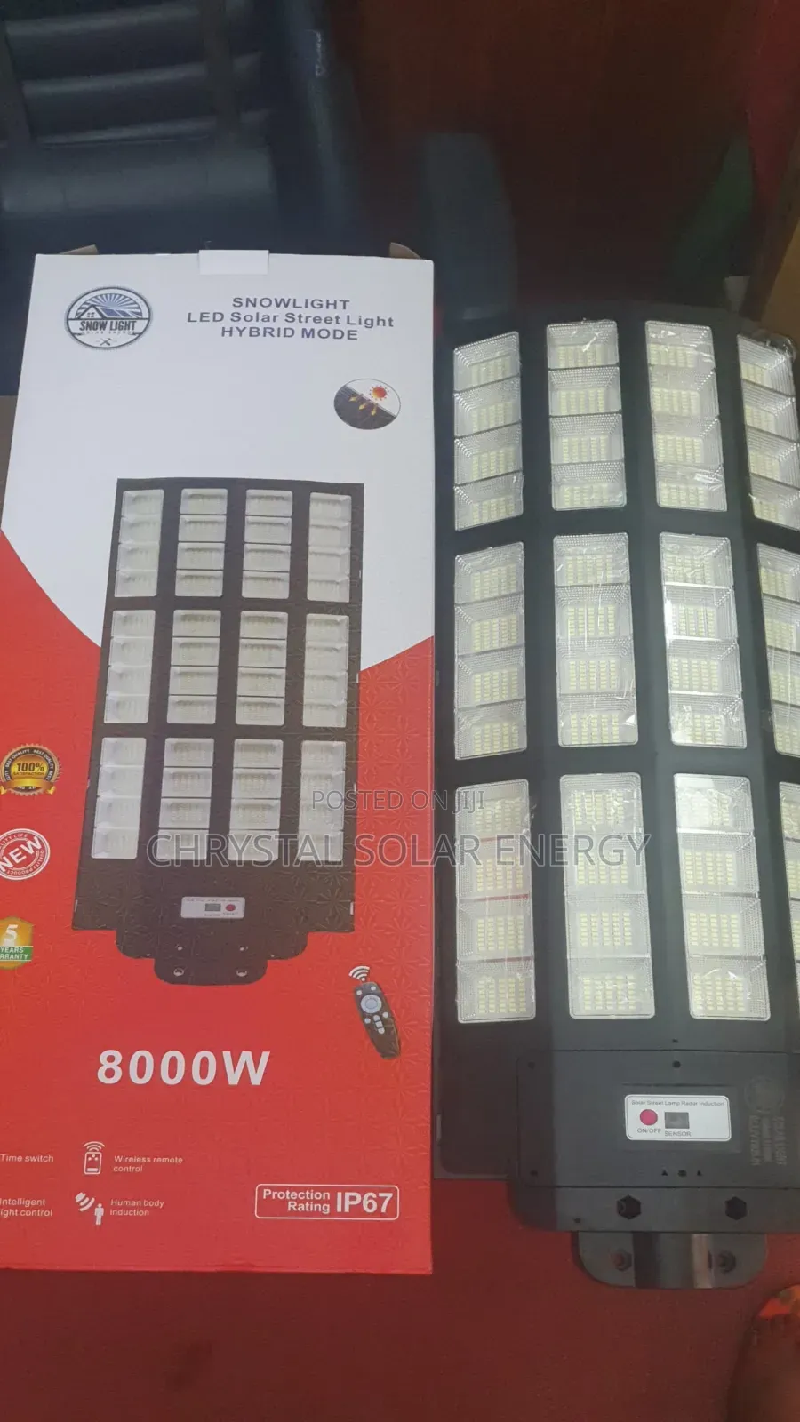 8000watts Solar Industrial Street Light 8-Eyes Wireless Remote Kits