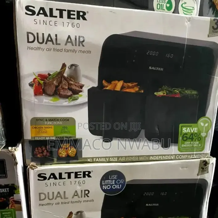 Salter Dual Air Double Door Airfryer Oven 9litres