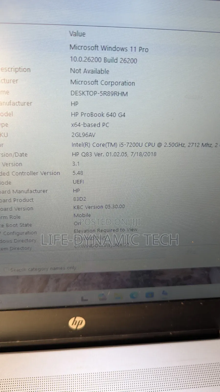 Laptop HP ProBook 640 G4 8GB Intel Core i5 SSD 256GB