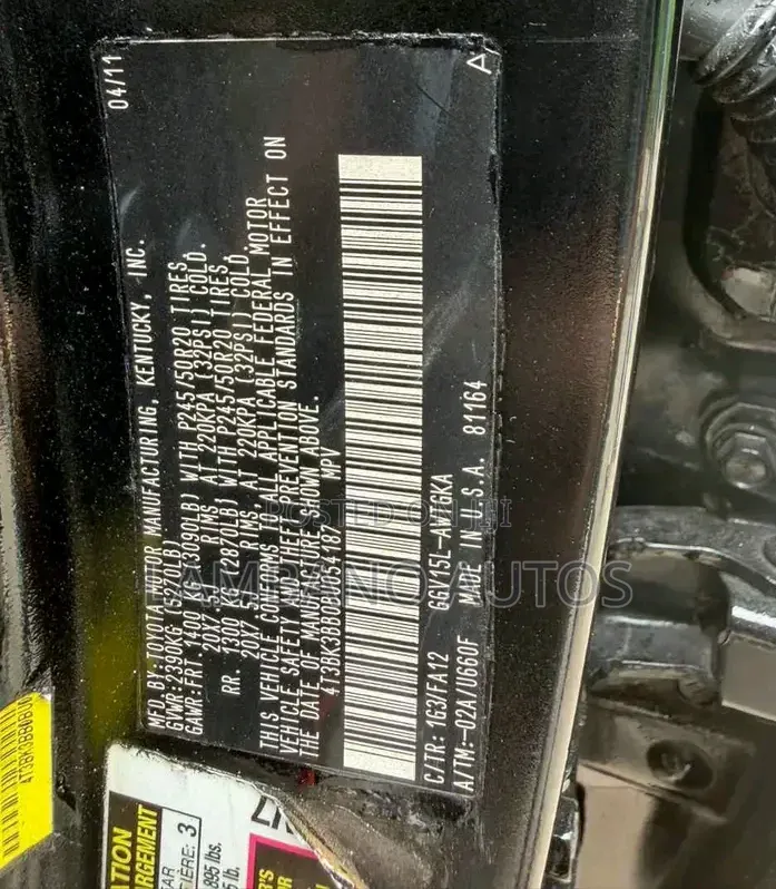 Toyota Venza 2011 Black